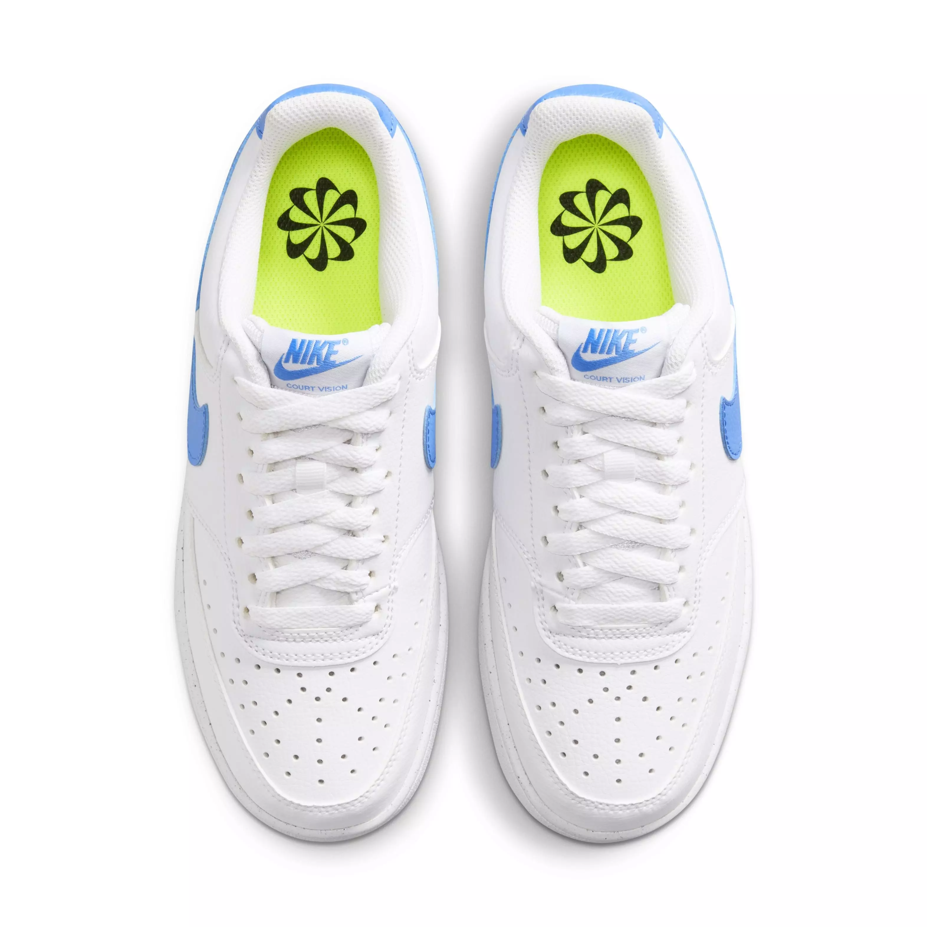 Nike Court Vision Low Next Nature "White/University Blue" Women's Shoe - WHITE/BLUE