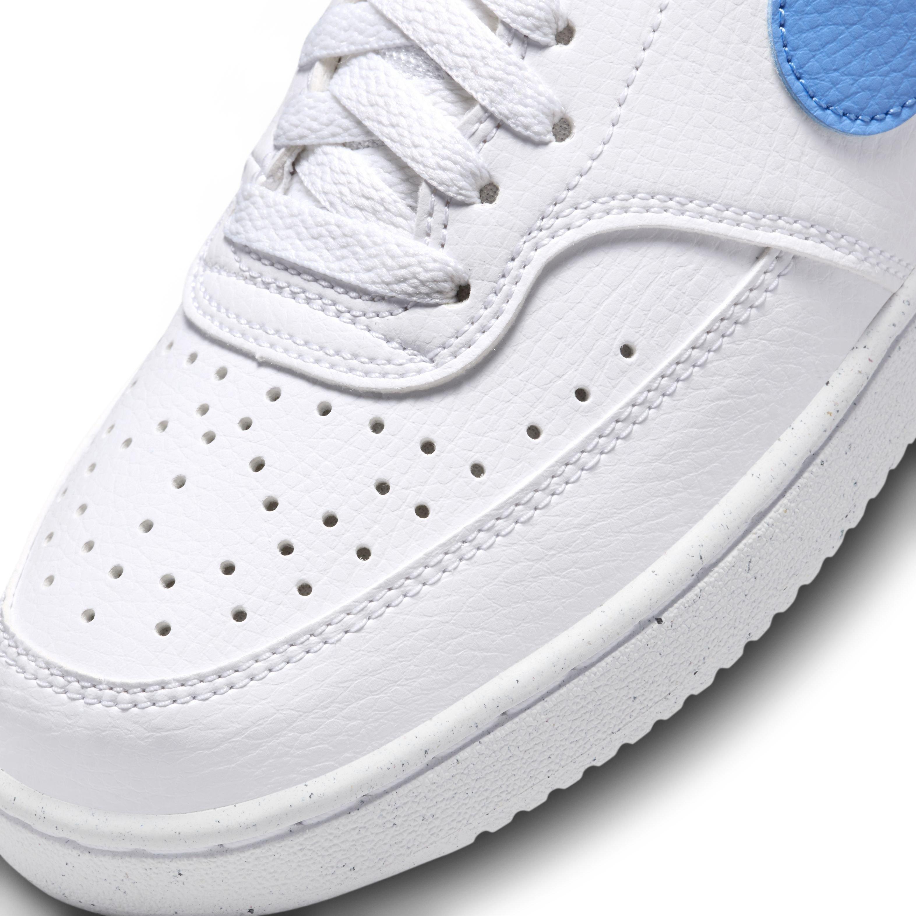 Nike Court Vision Low Next Nature "White/University Blue" Women's Shoe - WHITE/BLUE Thumbnail View 7