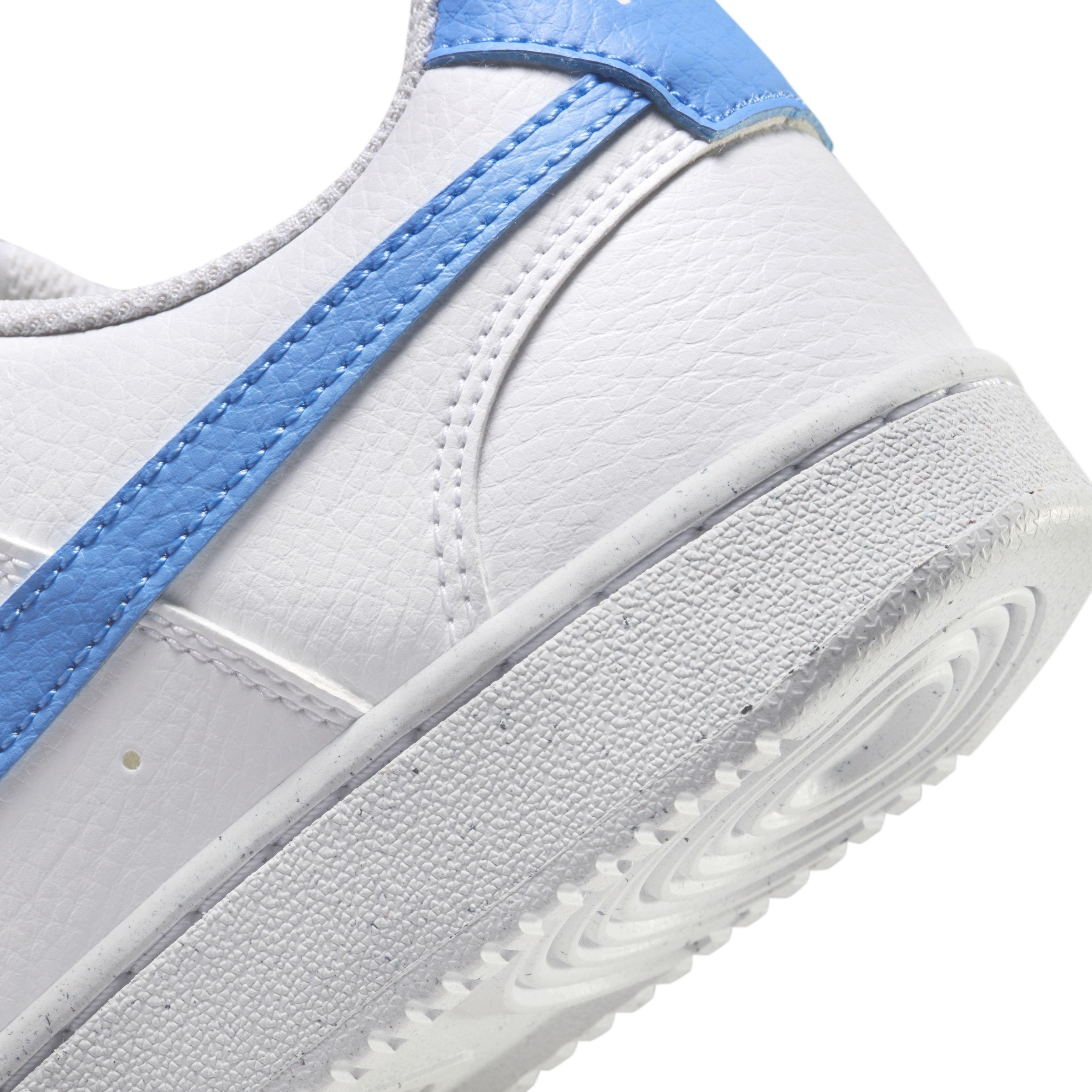 Nike Court Vision Low Next Nature "White/University Blue" Women's Shoe - WHITE/BLUE Thumbnail View 8