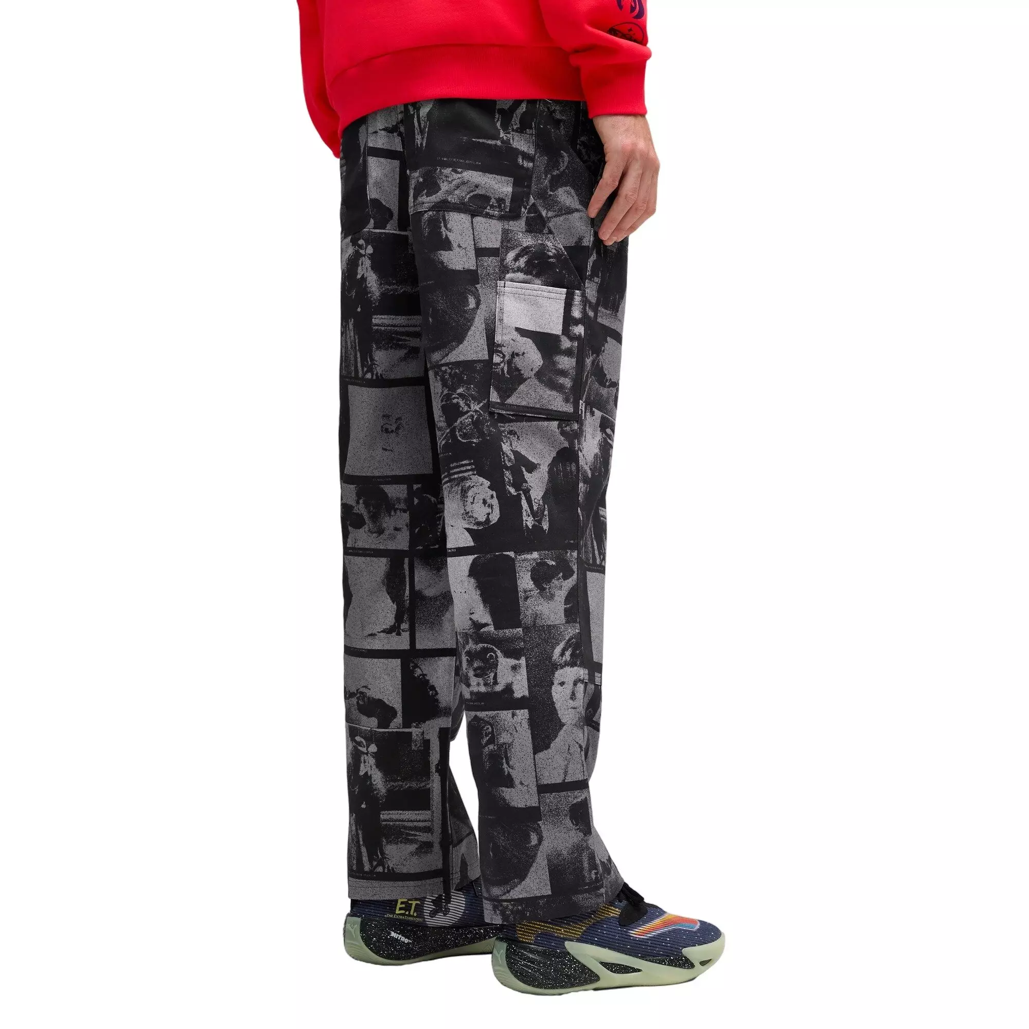 PUMA Hoops x E.T. Men's Twill Pant - Black - BLACK