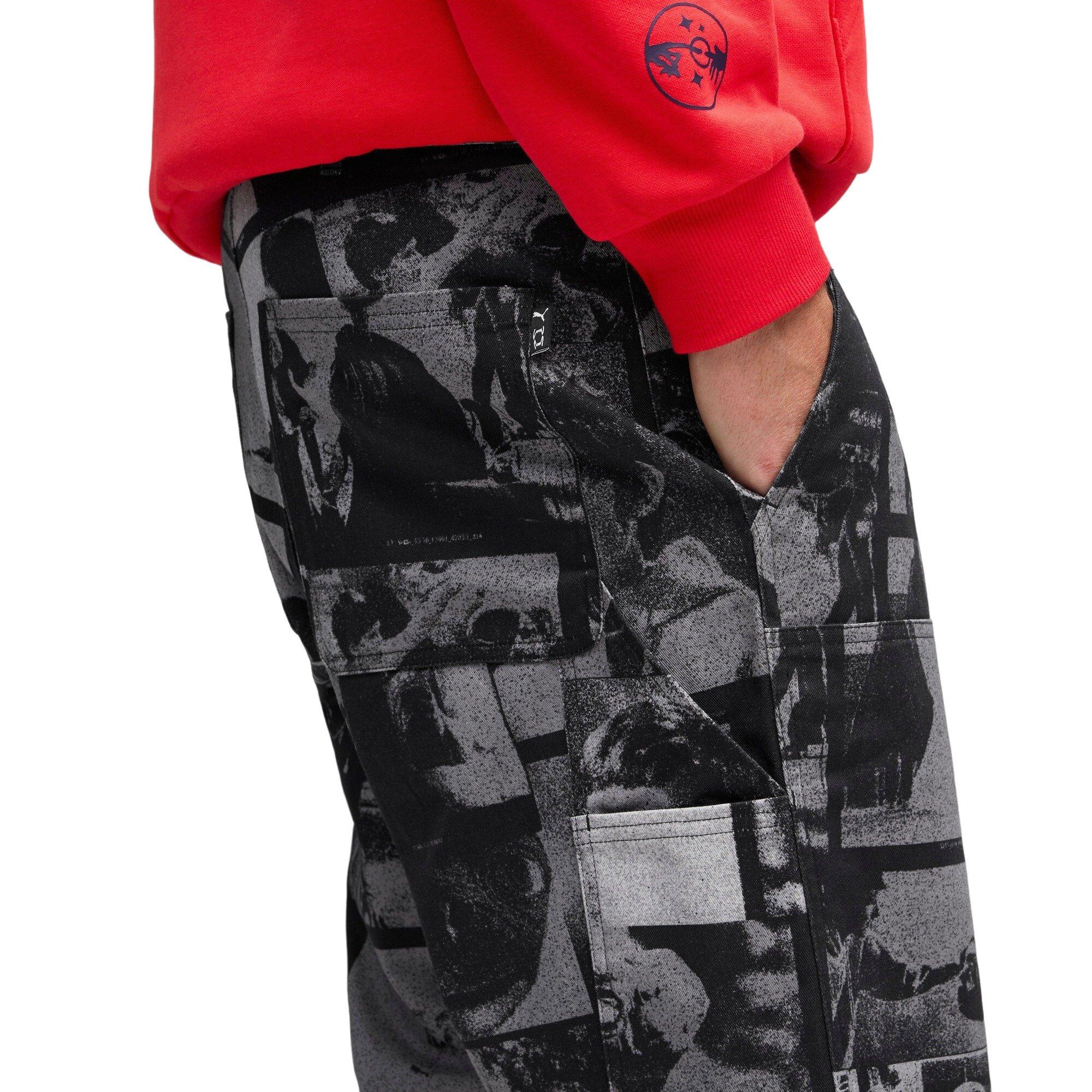 PUMA Hoops x E.T. Men's Twill Pant - Black - BLACK Thumbnail View 3