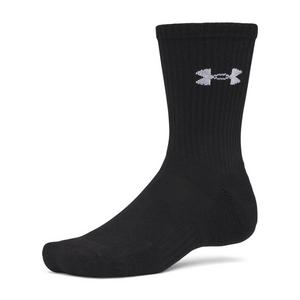 Under Armour Unisex Adult Performance Cotton 6-Pack Crew Socks - Black/White - BLACK/WHITE