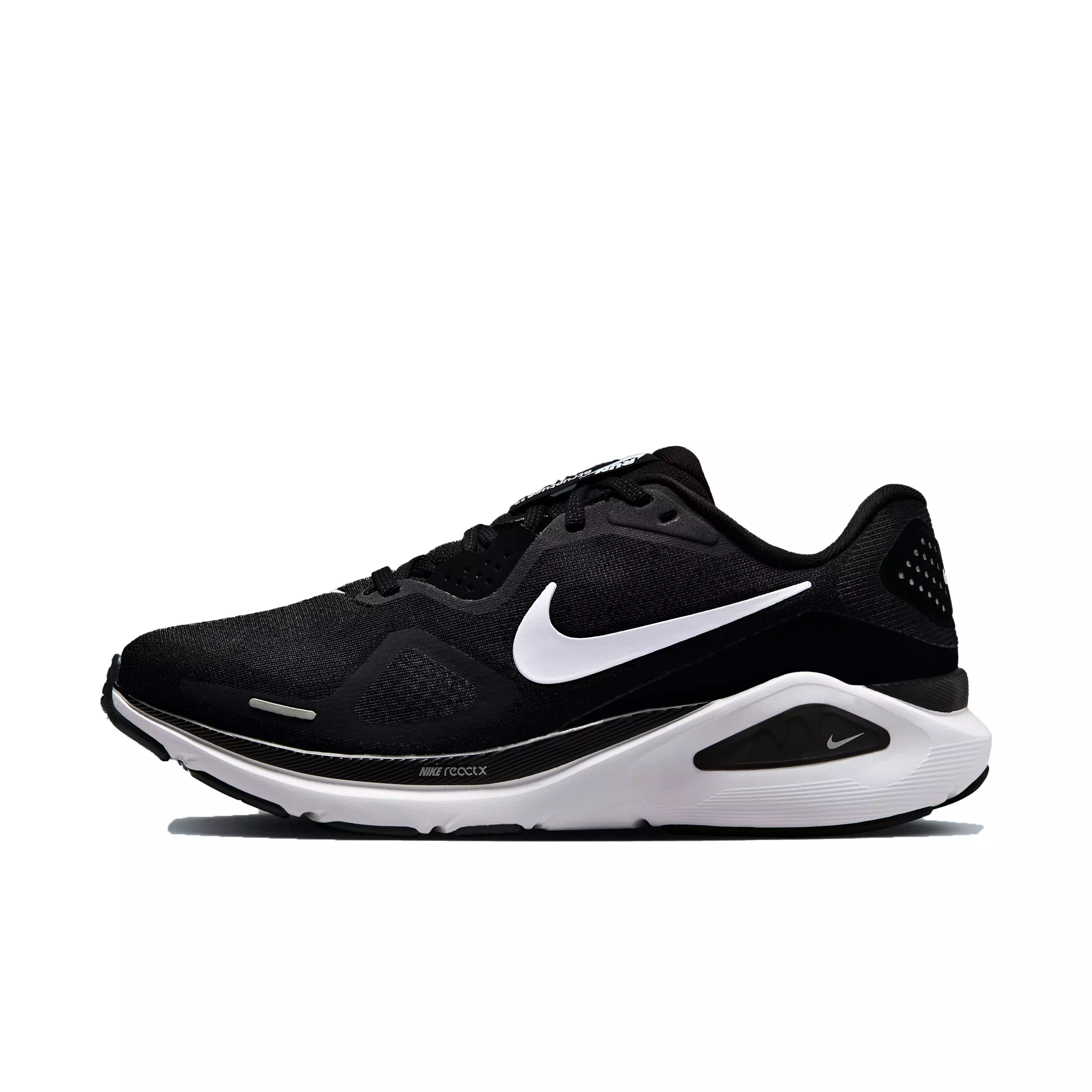 Nike Structure 26 "Black/Wolf Grey/Metallic Silver/White" Women's Wide Running Shoe - BLACK/GREY/SILVER/WHITE