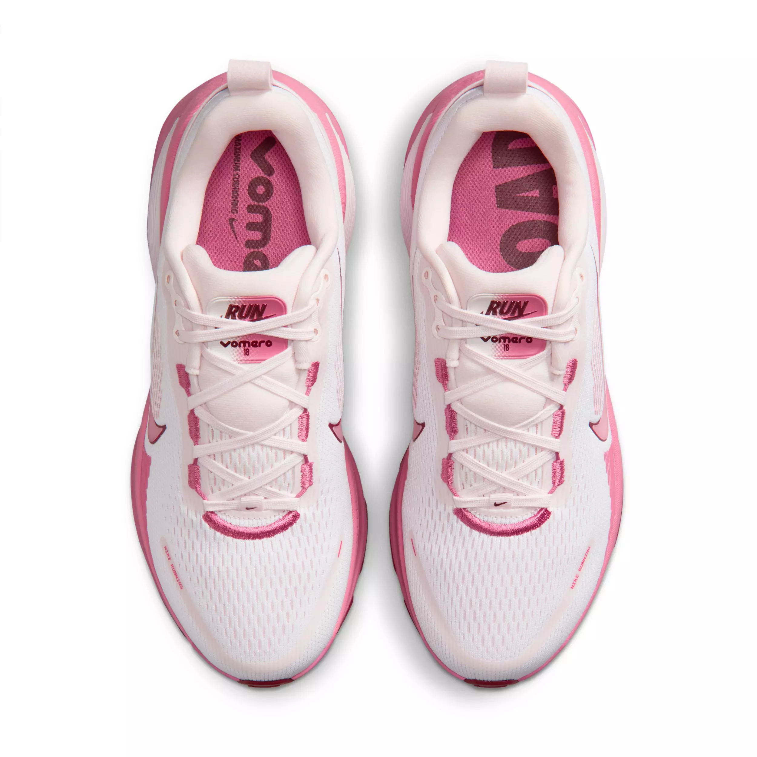 Nike Vomero 18 "White/Pearl Pink/Team Red/Peony" Women's Running Shoe - WHITE/PINK/RED/PEONY
