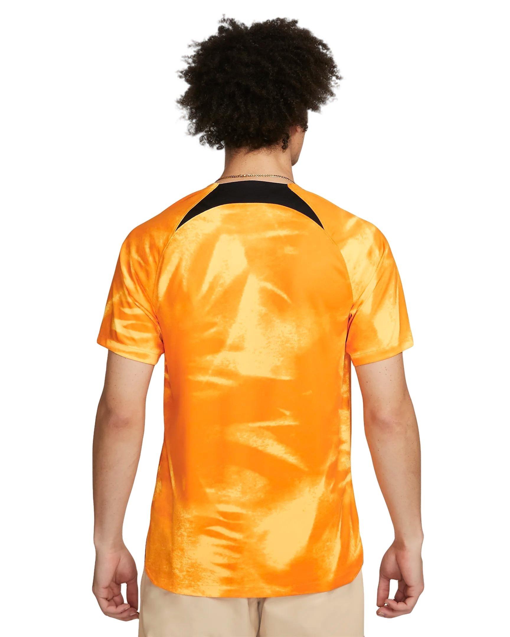 Nike Men's Netherlands 2022/23 Stadium Home Dri-FIT ADV Soccer Jersey-Yellow - YELLOW Thumbnail View 2