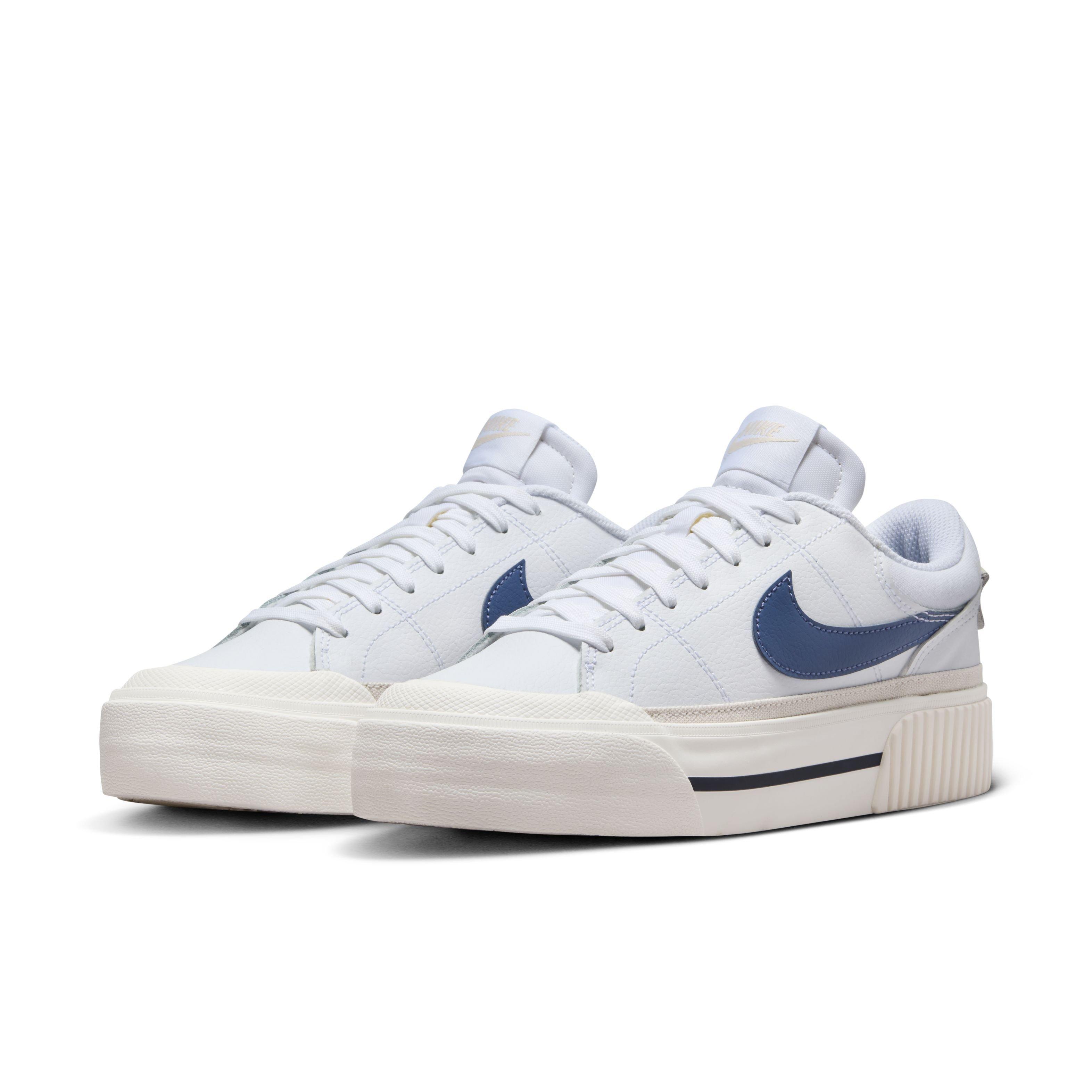 Nike Court Legacy Lift "White/Light Orewood Brown/Sail/Diffused Blue" Women's Shoe - WHITE/LT BROWN/SAIL/BLUE Thumbnail View 3
