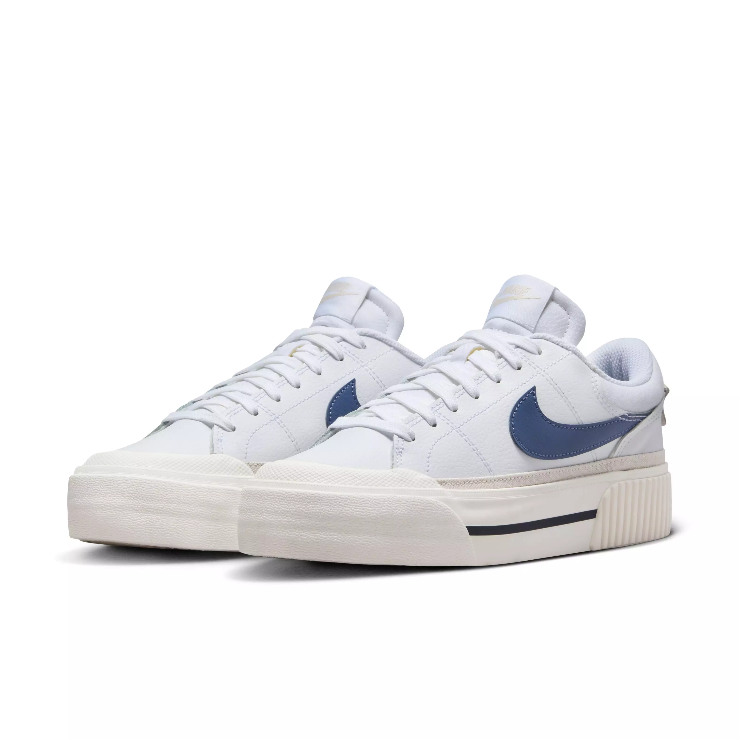 Nike Court Legacy Lift "White/Light Orewood Brown/Sail/Diffused Blue" Women's Shoe - WHITE/LT BROWN/SAIL/BLUE
