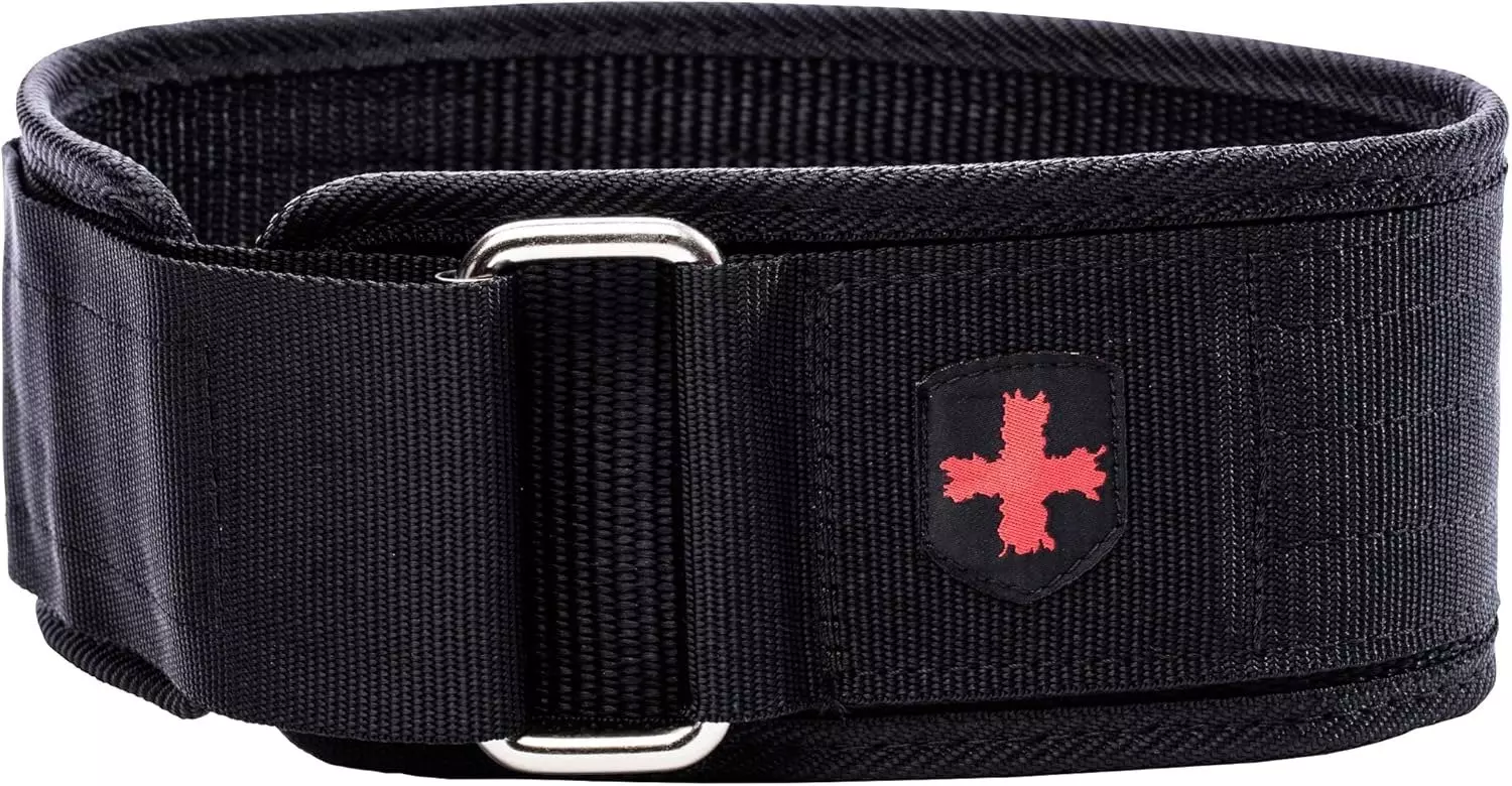 Harbinger 4" Nylon Weightlifting Belt - Black - BLACK