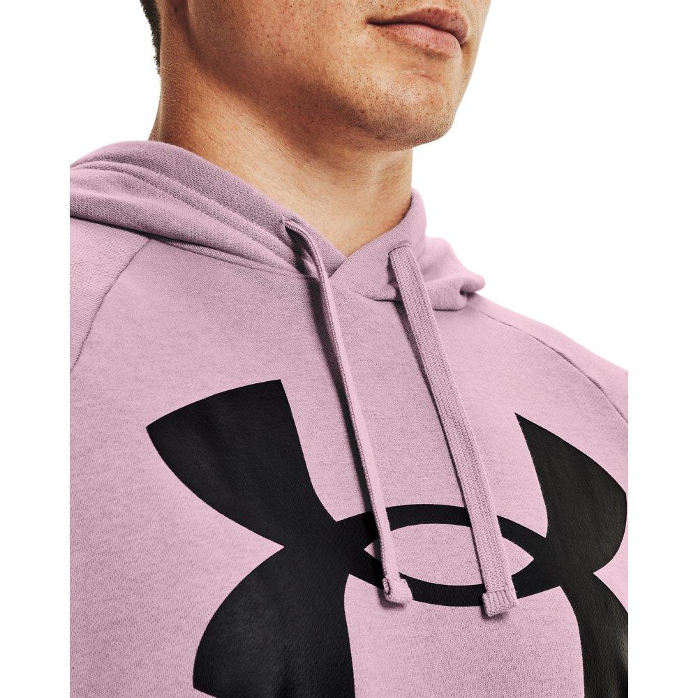 Mens black and pink under sales armour hoodie