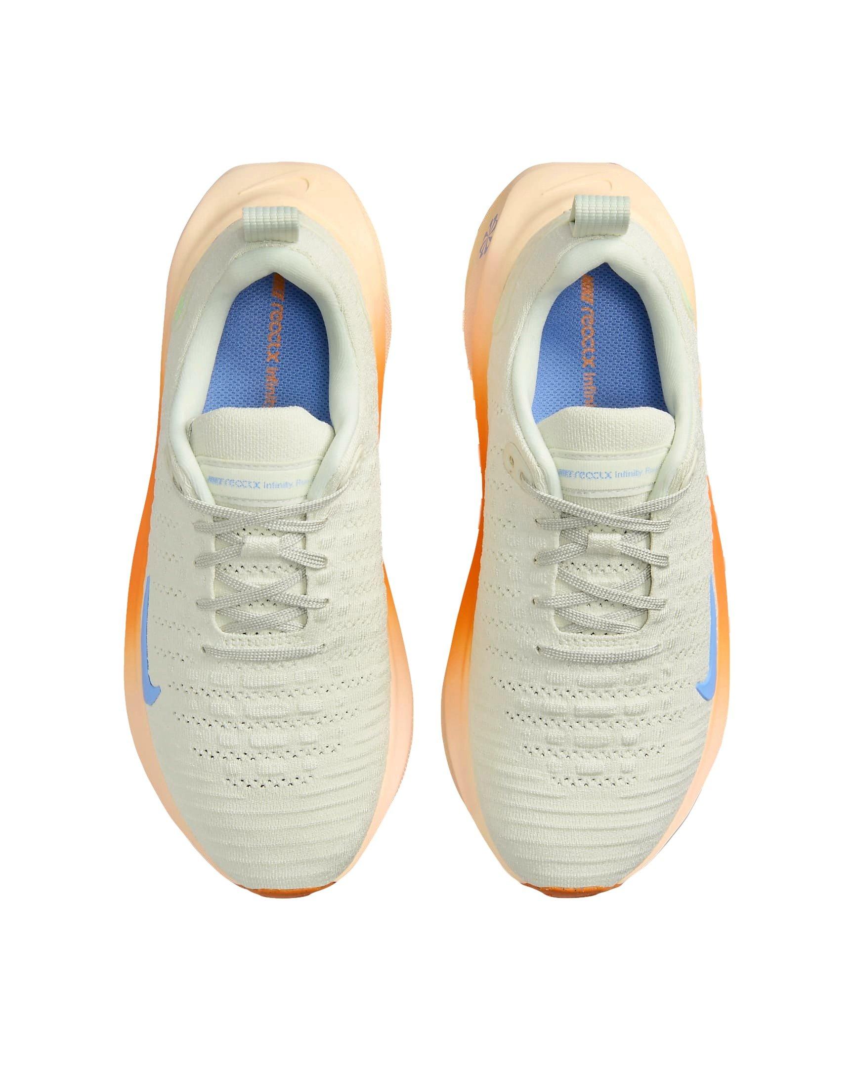 Nike InfinityRN 4 "Sea Glass/Safety Orange/Bright Mandarin/Polar" Women's Running Shoe - GREEN/ORANGE Thumbnail View 3