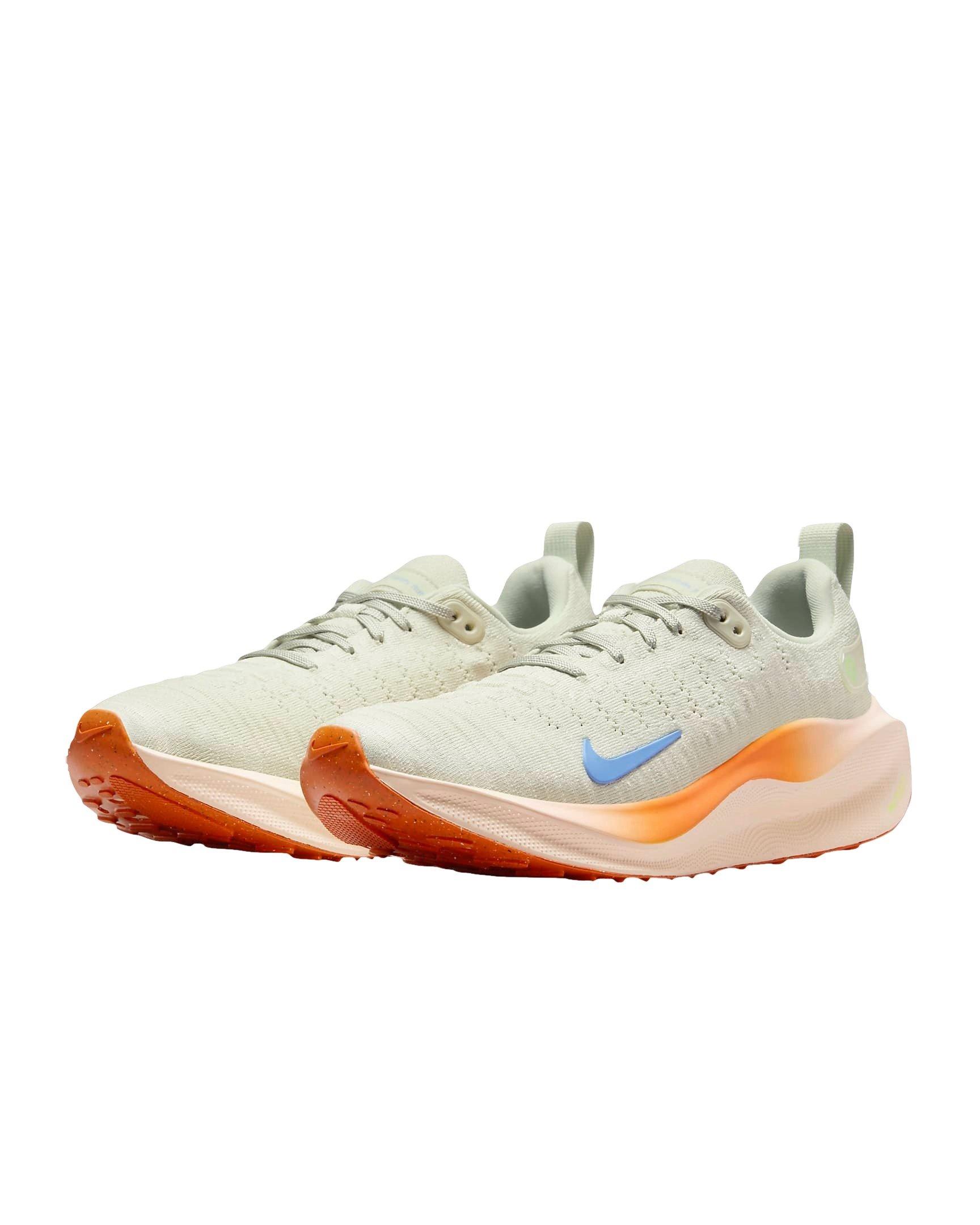Nike InfinityRN 4 "Sea Glass/Safety Orange/Bright Mandarin/Polar" Women's Running Shoe - GREEN/ORANGE Thumbnail View 4