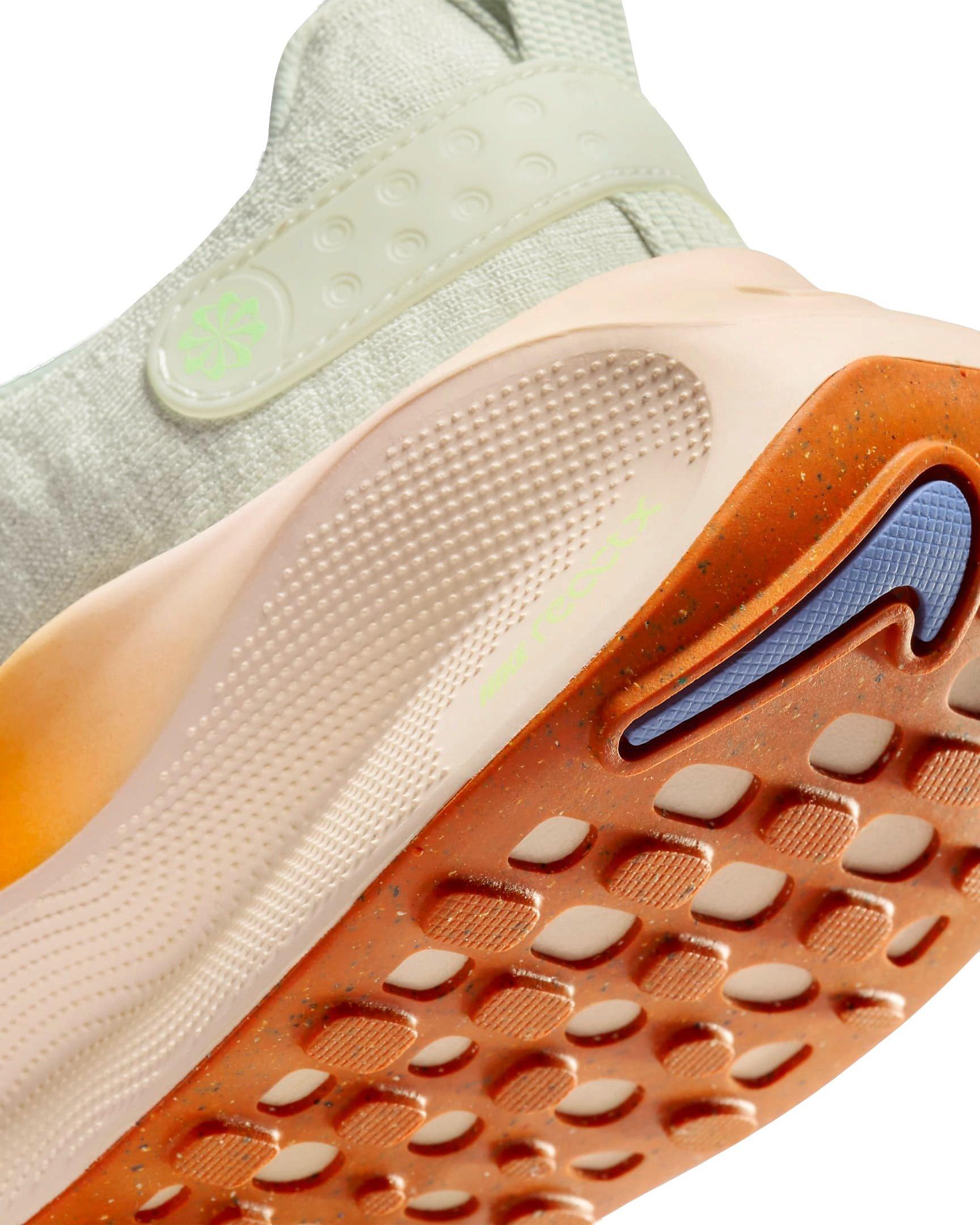 Nike InfinityRN 4 "Sea Glass/Safety Orange/Bright Mandarin/Polar" Women's Running Shoe - GREEN/ORANGE Thumbnail View 7