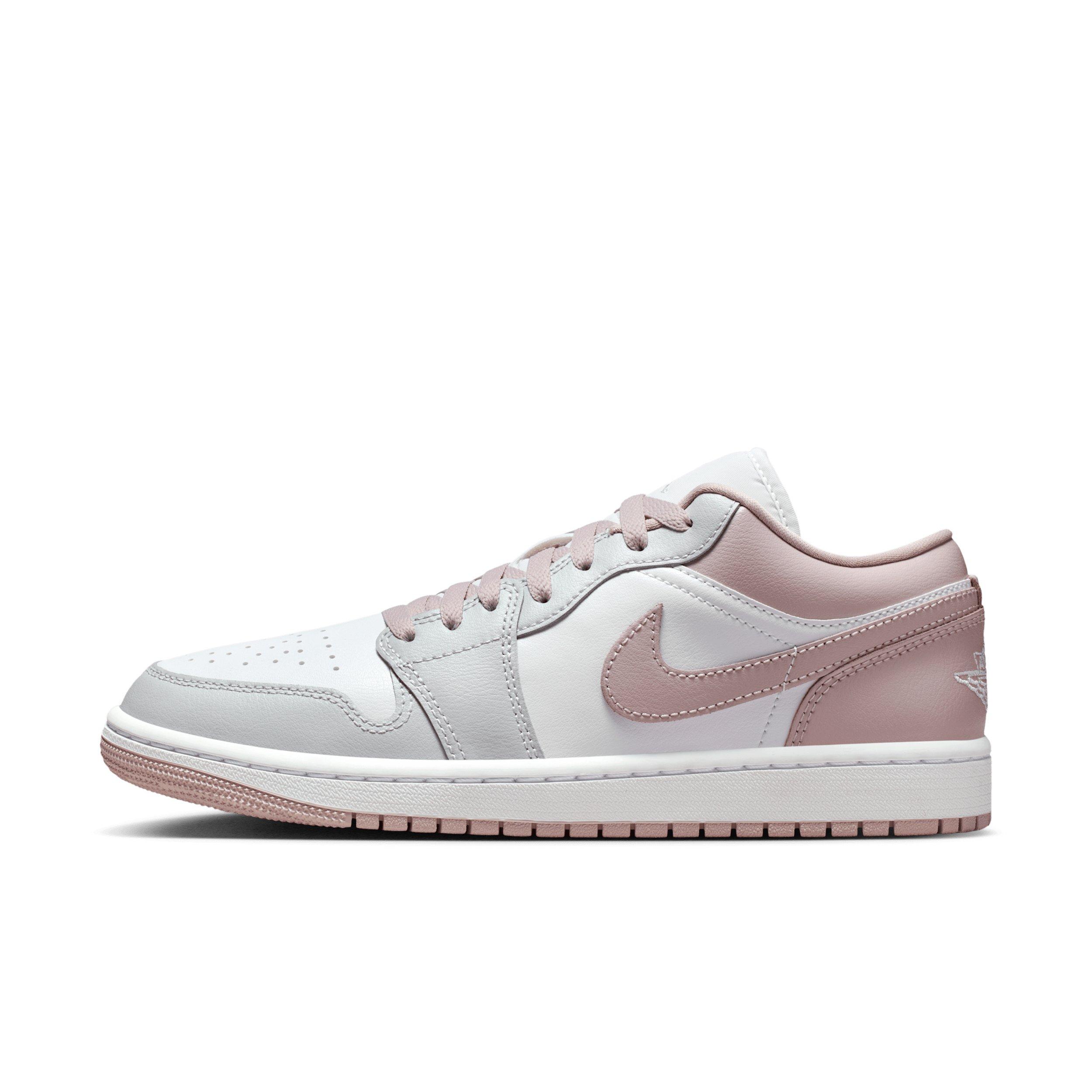 Jordan 1 Low "Particle Rose/White/Neutral Grey" Women's Shoe - ROSE/WHITE/GREY Thumbnail View 2