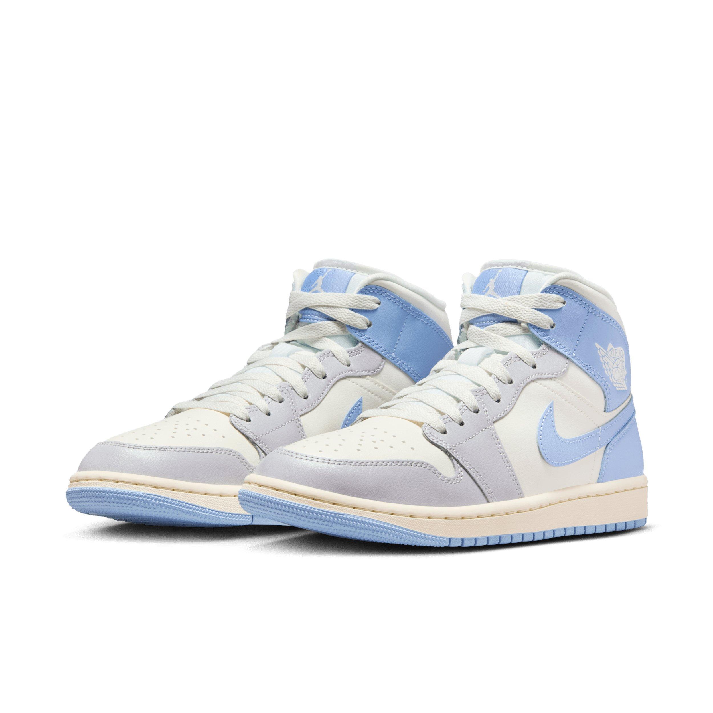 Jordan Air Jordan 1 Mid "Psychic Blue/Sail/Coconut Milk/Neutral Grey" Women's Shoe - BLUE/SAIL/MILK/GREY Thumbnail View 3