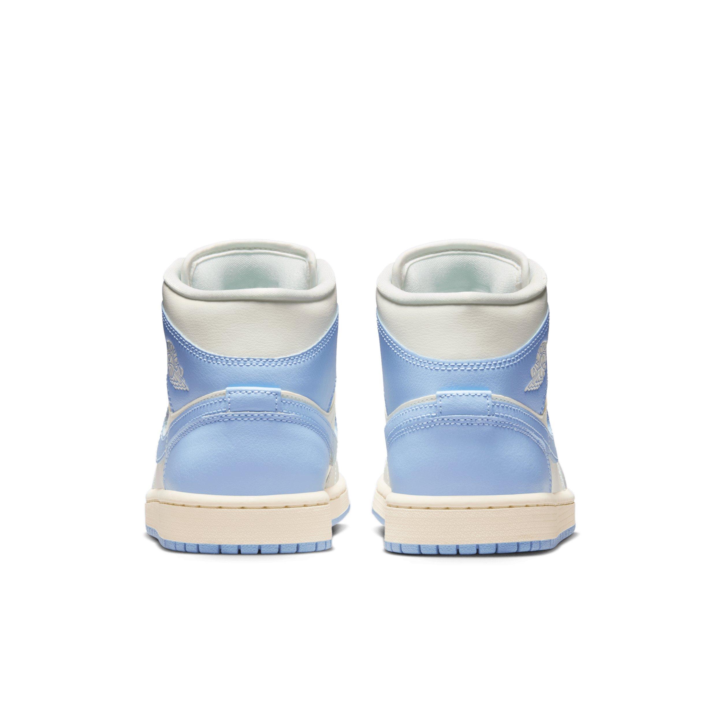 Jordan Air Jordan 1 Mid "Psychic Blue/Sail/Coconut Milk/Neutral Grey" Women's Shoe - BLUE/SAIL/MILK/GREY Thumbnail View 5