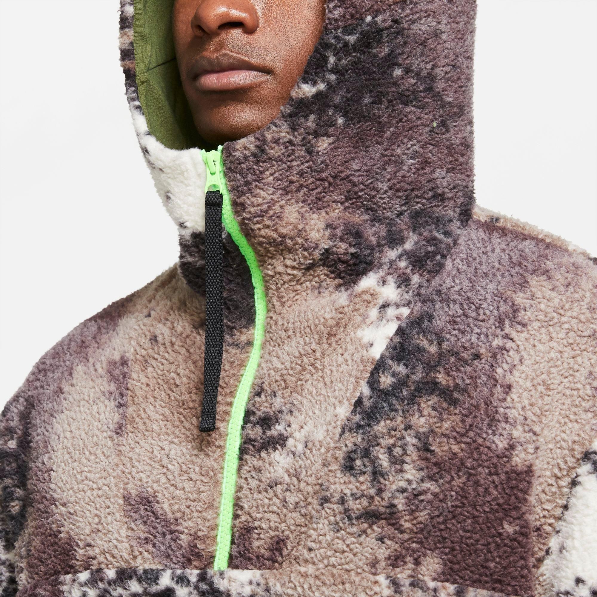 Nike heritage sherpa half zip online hoodie