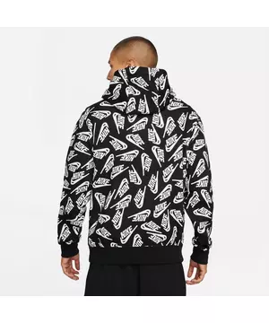 transactie voorbeeld verlichten Nike Men's Sportswear Essentials All Over Print "Black/White" Pullover  Hoodie