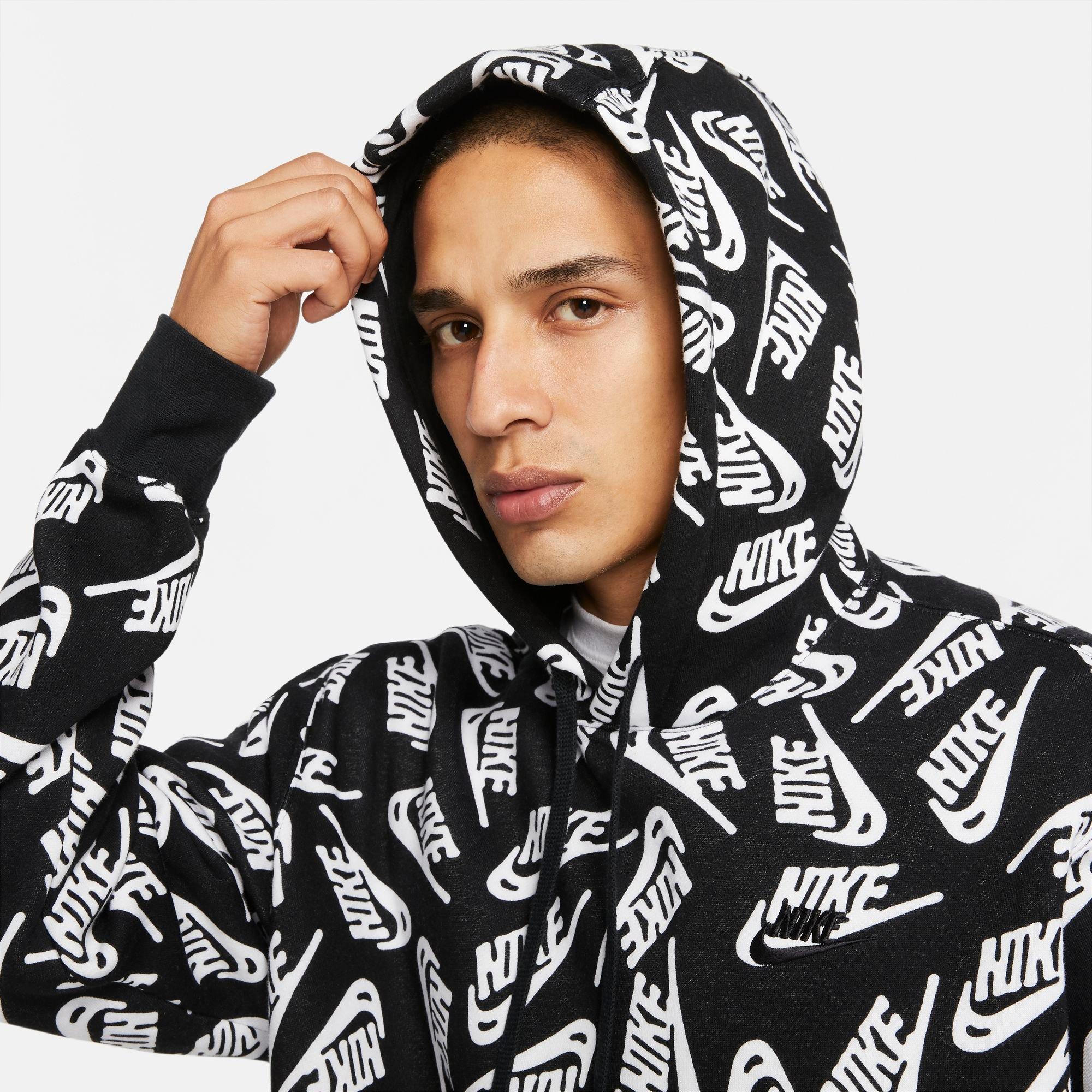 black white and grey nike hoodie