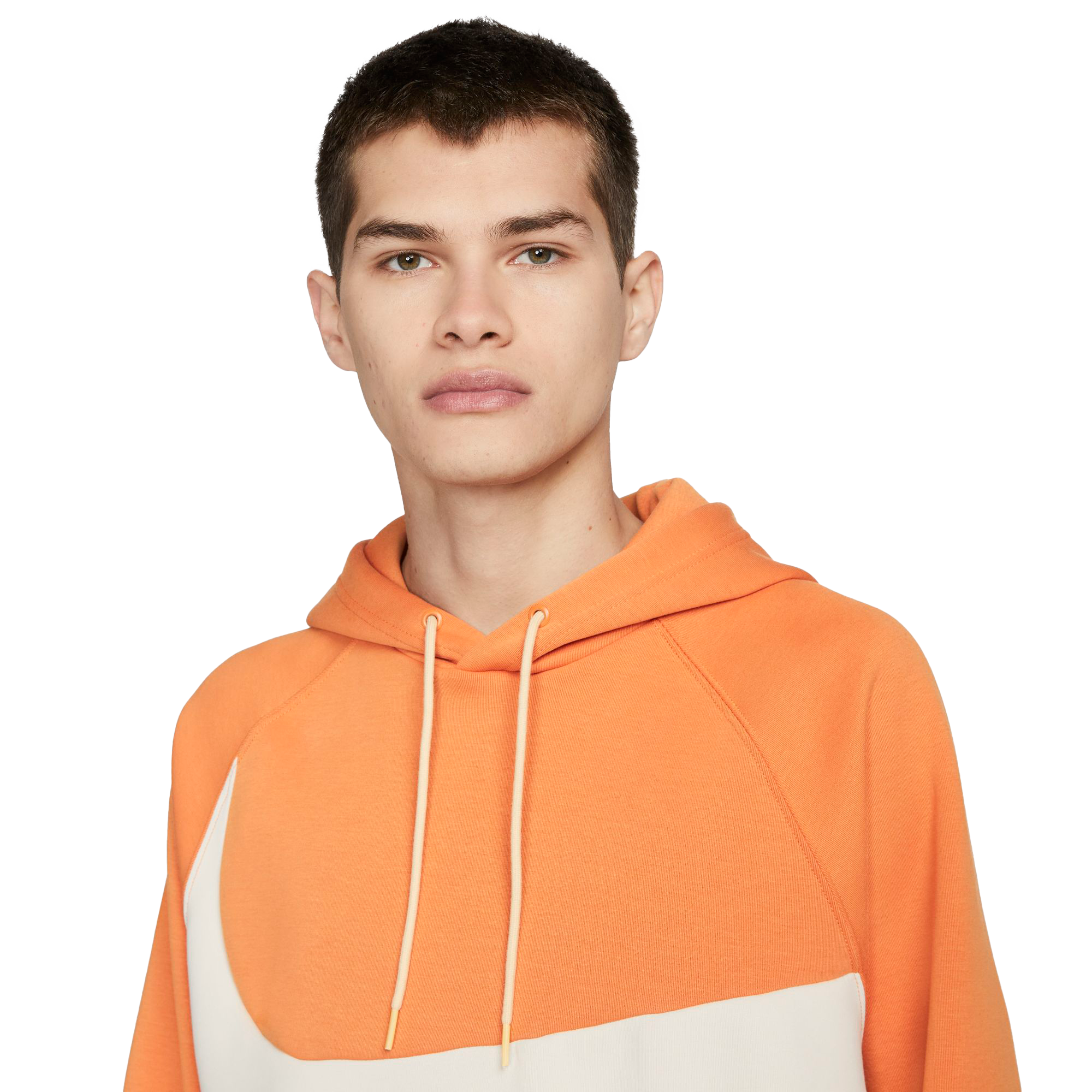 Orange nike swoosh discount hoodie