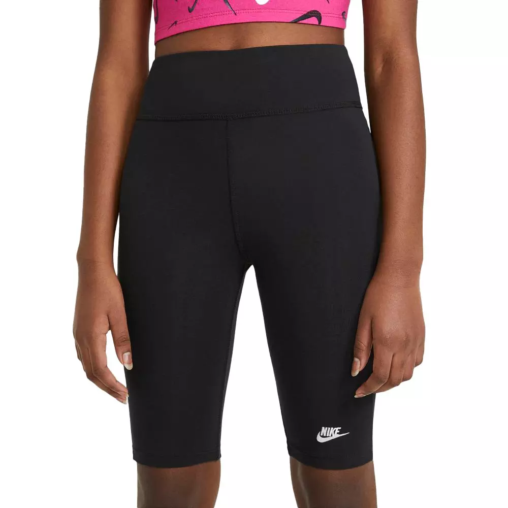 Nike Girls' Sportswear 9-Inch "Black" Bike Shorts - BLACK
