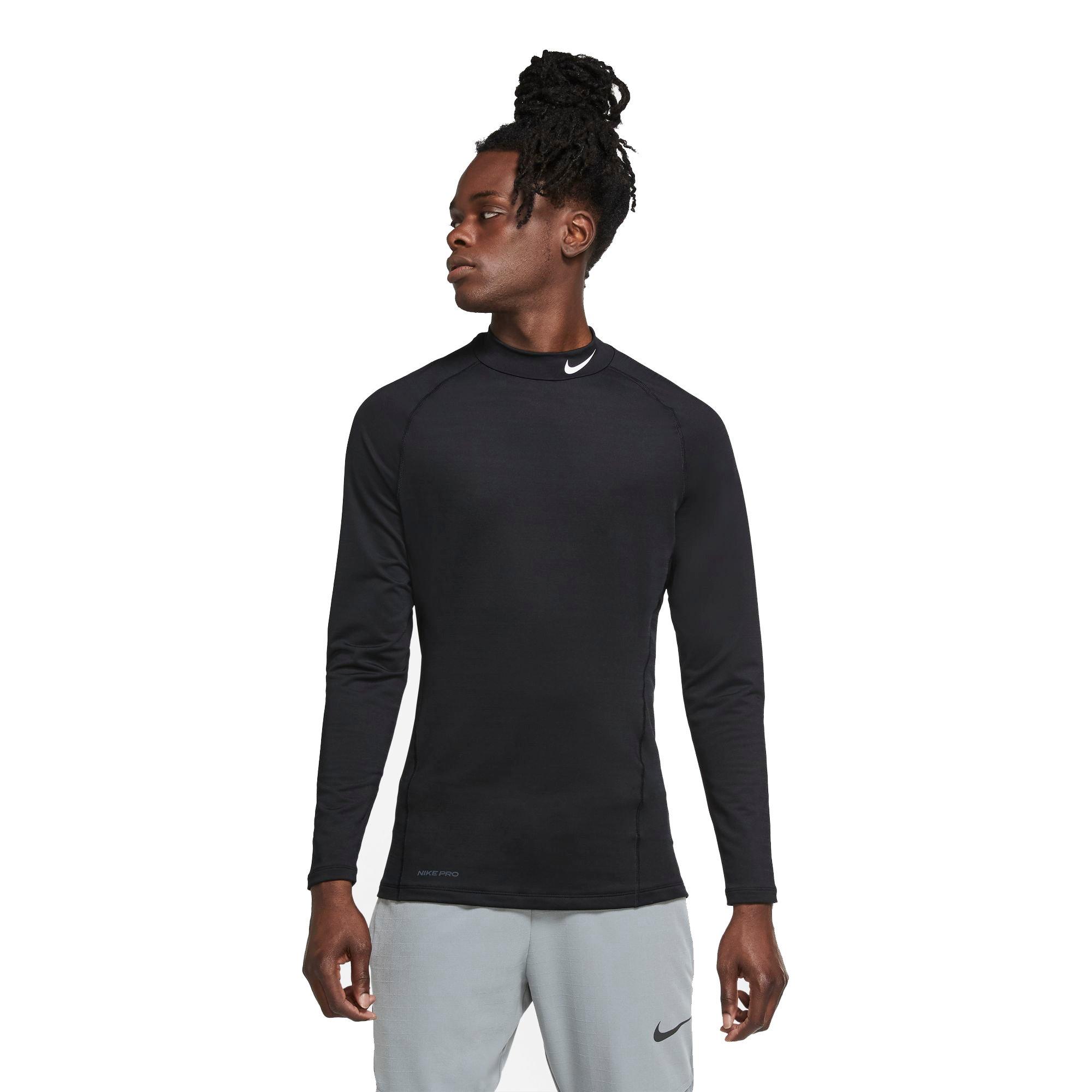 difícil haga turismo Sede Nike Men's "Black" Pro Warm Long-Sleeve Top