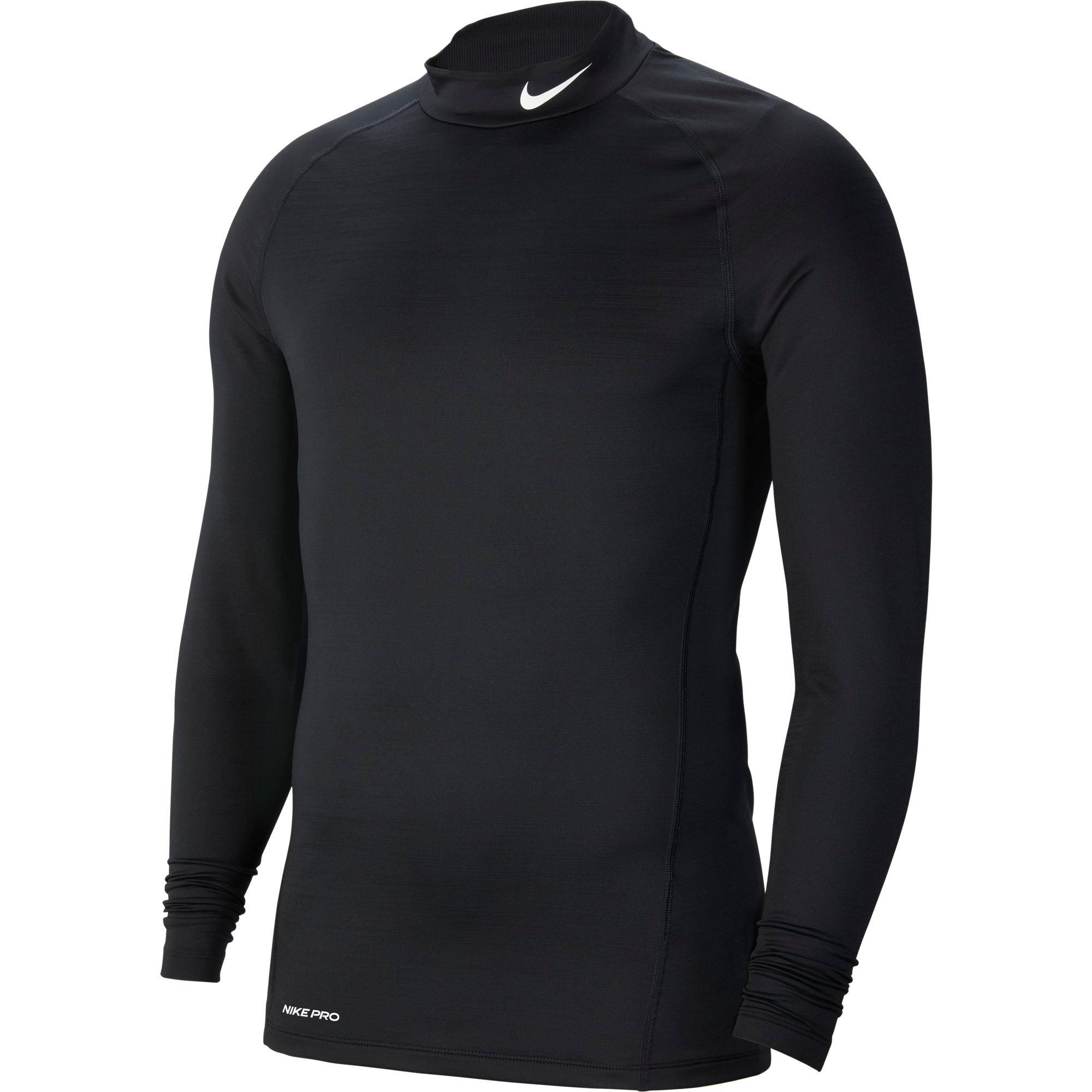 difícil haga turismo Sede Nike Men's "Black" Pro Warm Long-Sleeve Top