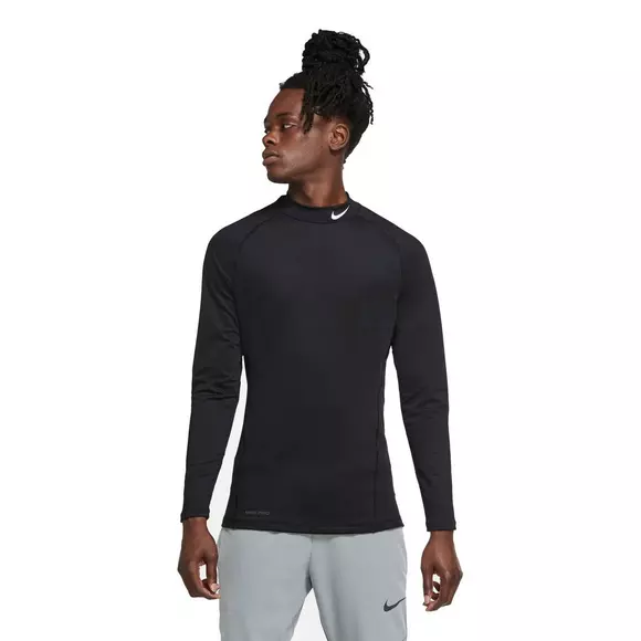 acumular Asesino Estadio Nike Men's "Black" Pro Warm Long-Sleeve Top