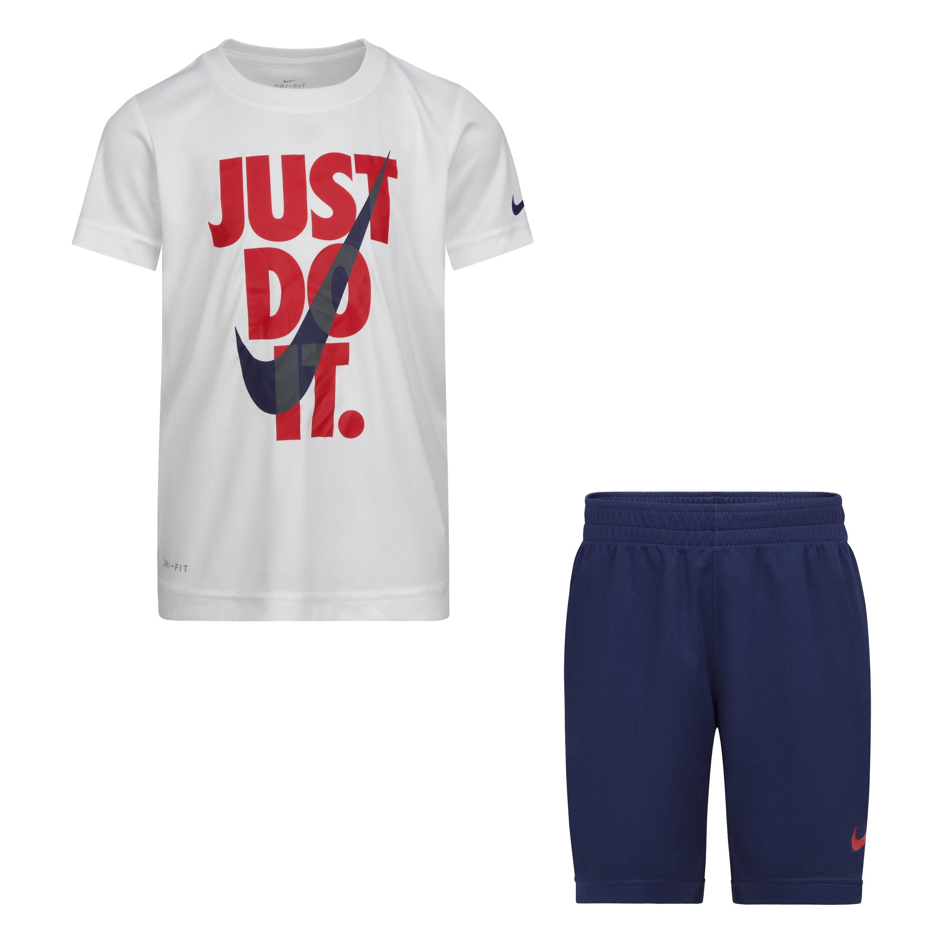 Nike Boys (4-7) Just-Do-It Short Set - NAVY Thumbnail View 1