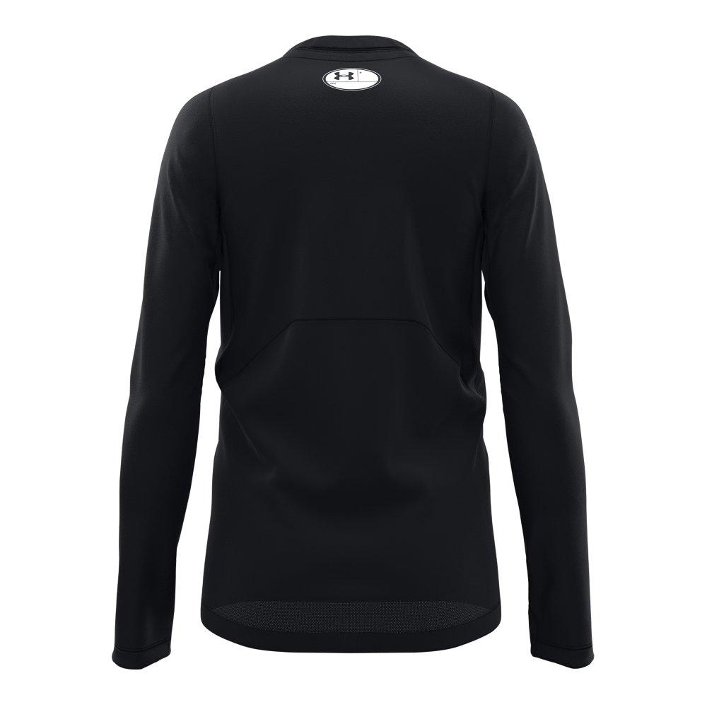 Under Armour ColdGear Armour Big Boys' Black/White Long-Sleeve Tee