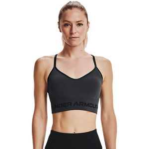 Under Armour Women's Seamless Low Long Sports Bra - Black/Grey