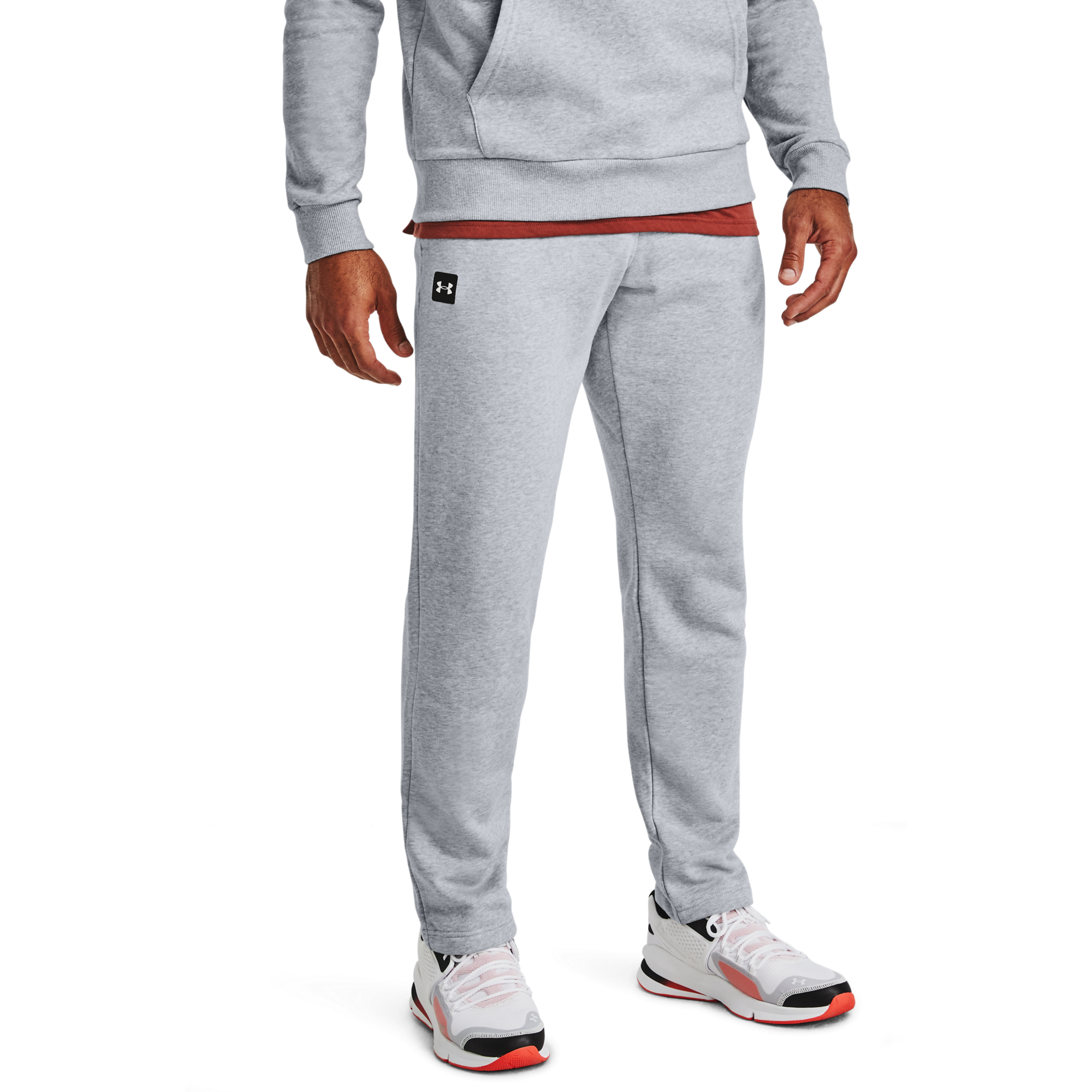 Under Armour Men's Rival Fleece Sweatpants - GREY Thumbnail View 1