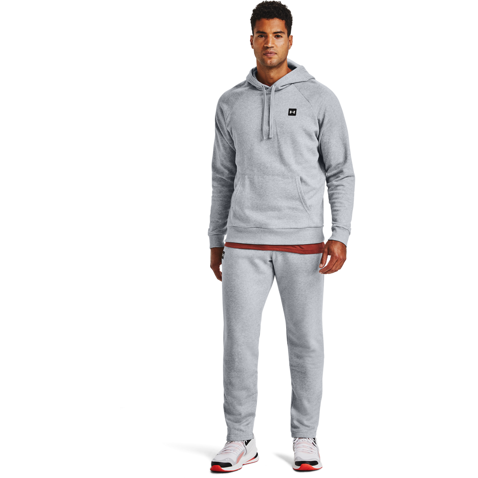 Under Armour Men's Rival Fleece Sweatpants - GREY Thumbnail View 3