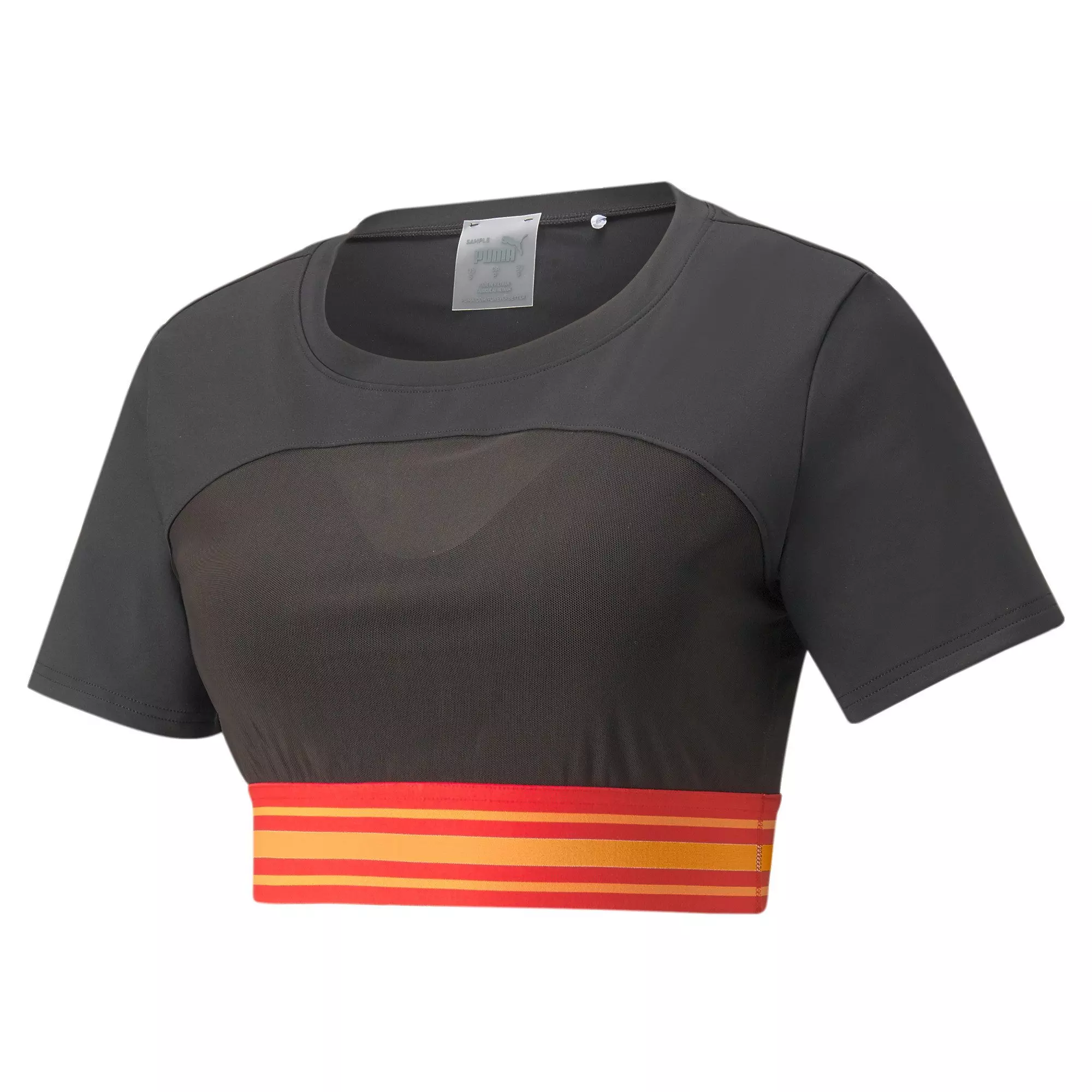 Puma Women's High Court Ora Mesh Crop Top - BLACK