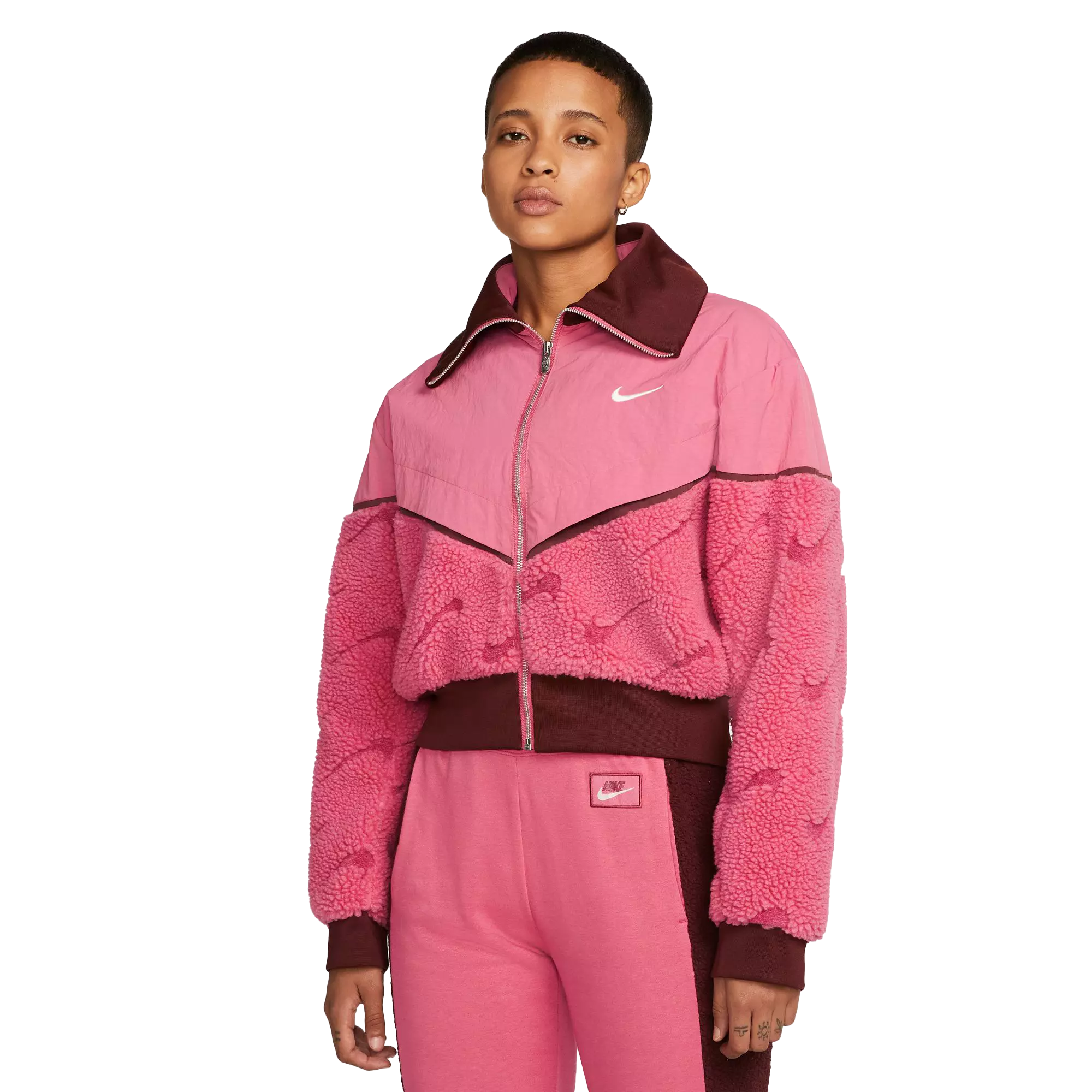 Nike AU Womens Sportswear Sherpa Jacket Green XXL