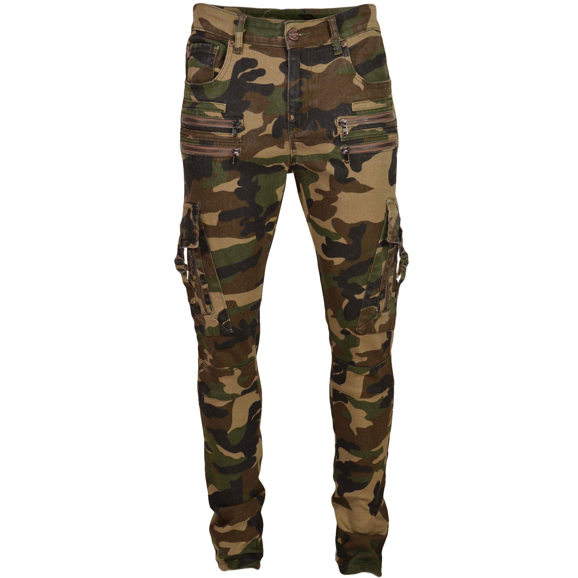 camouflage slim fit pants