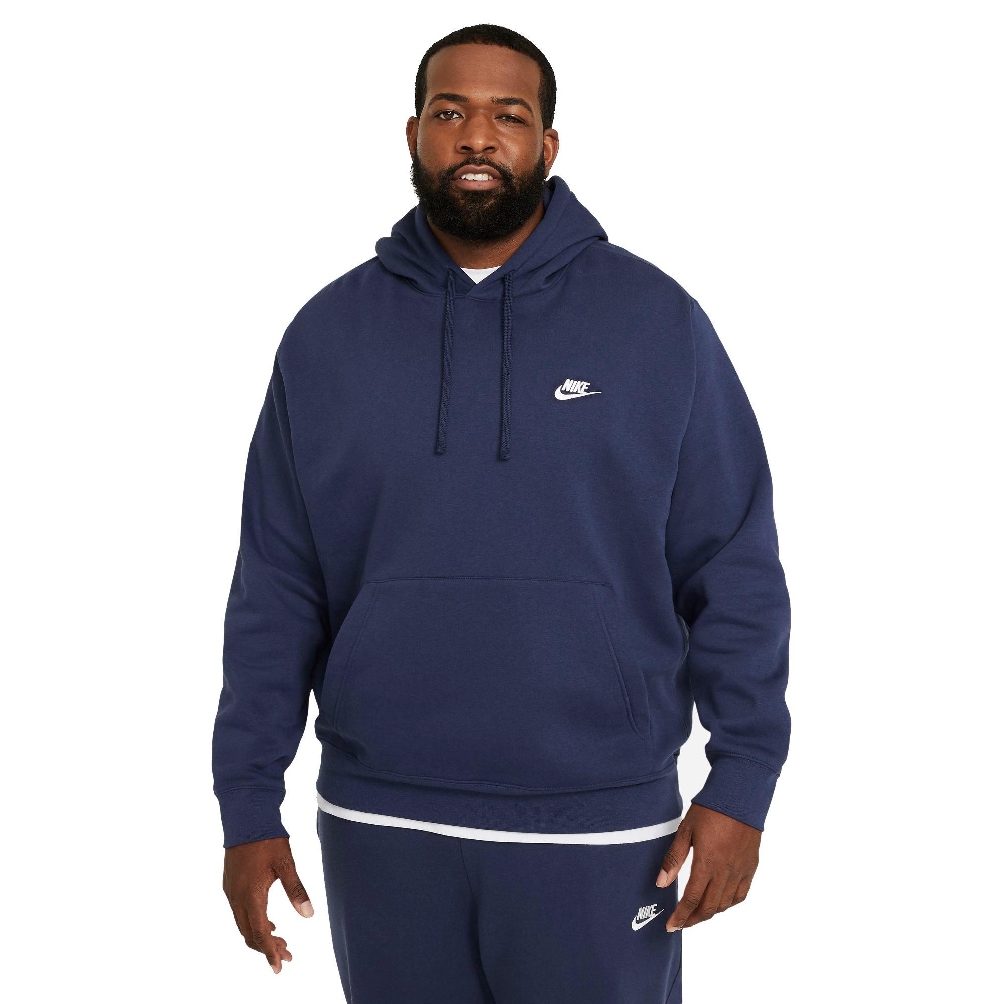 Nike Men's Big & Tall Sportswear Club Fleece "Blue" Pullover Hoodie - BLUE Thumbnail View 1