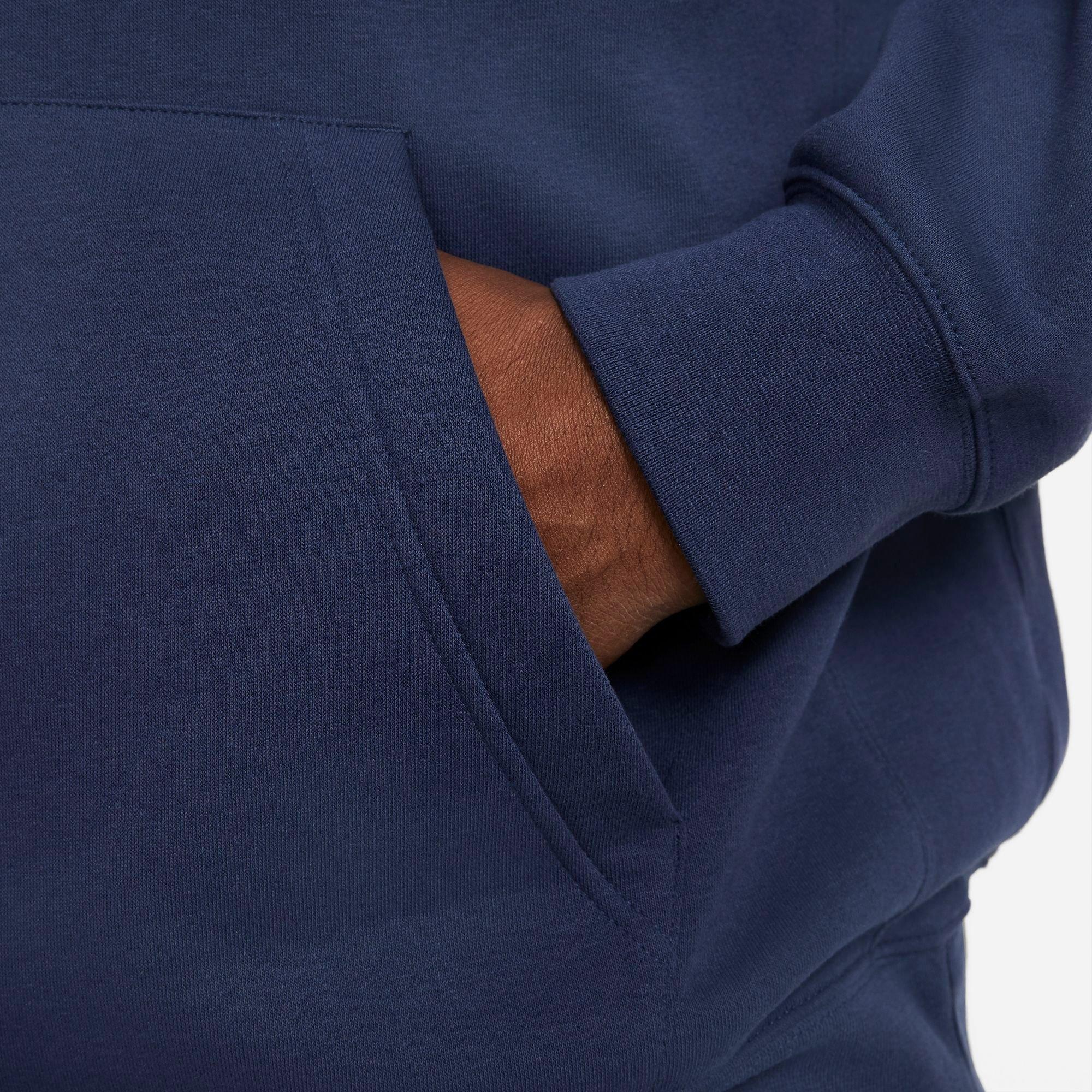 Nike Men's Big & Tall Sportswear Club Fleece "Blue" Pullover Hoodie - BLUE Thumbnail View 5