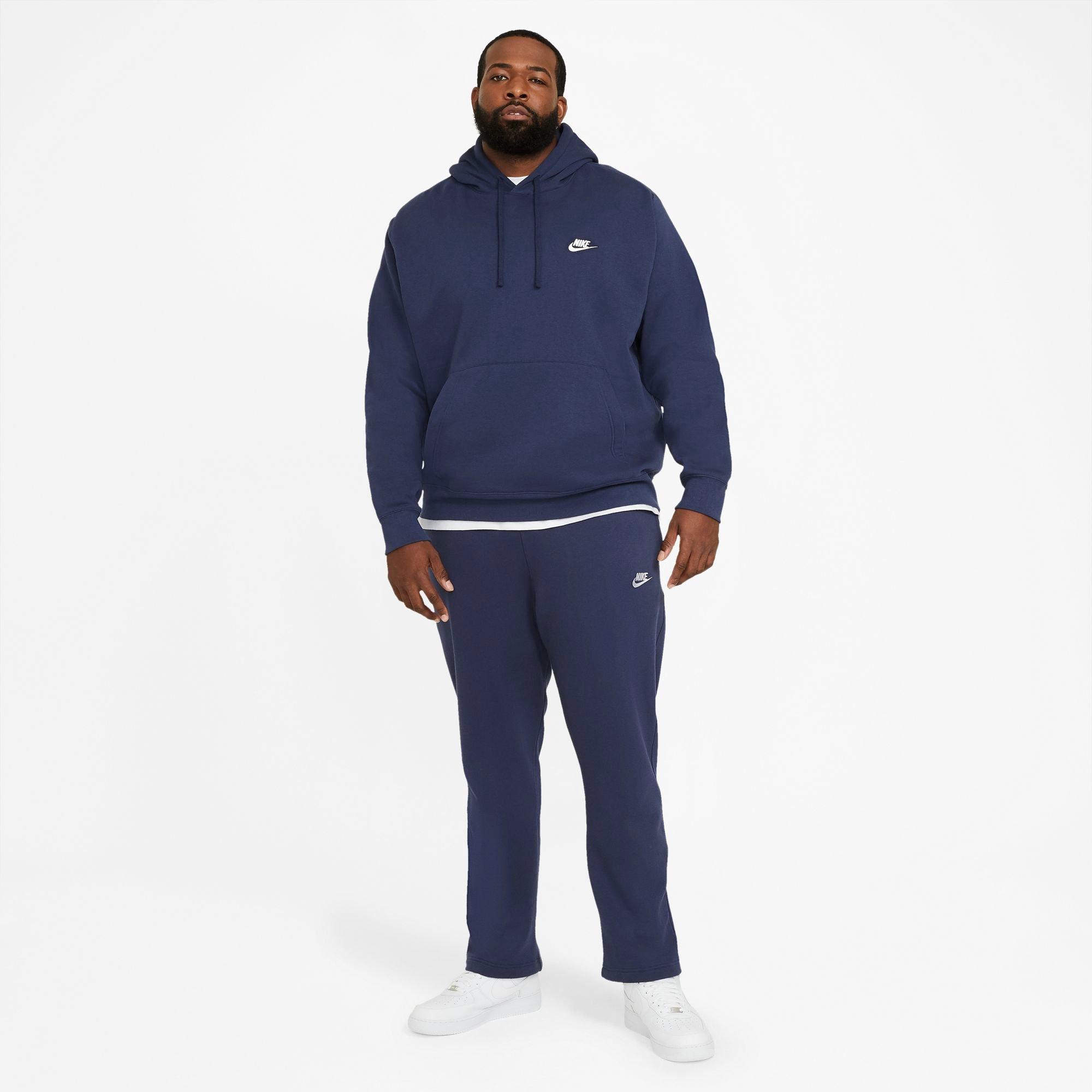 Nike Men's Big & Tall Sportswear Club Fleece "Blue" Pullover Hoodie - BLUE Thumbnail View 6