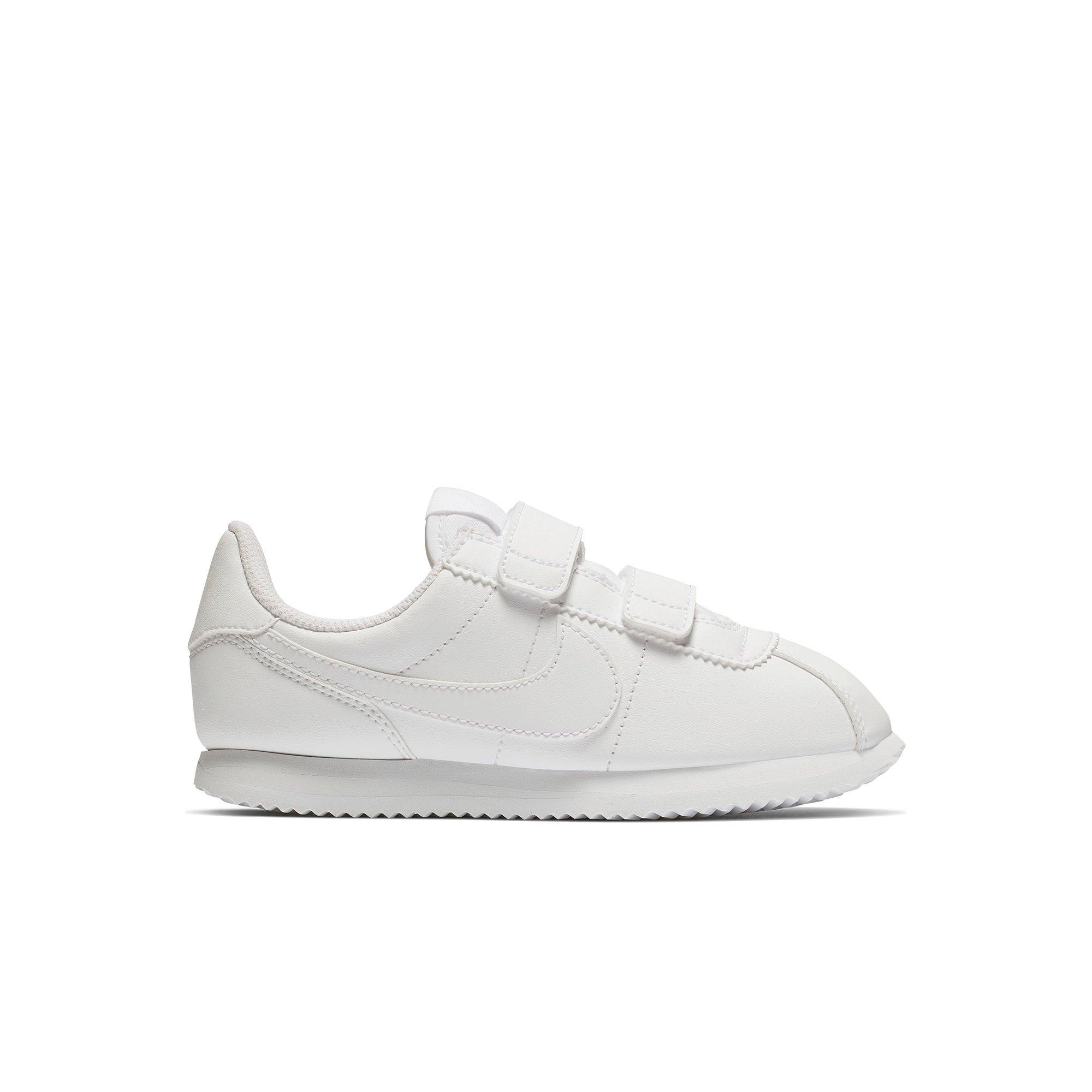 all white nike cortez kids