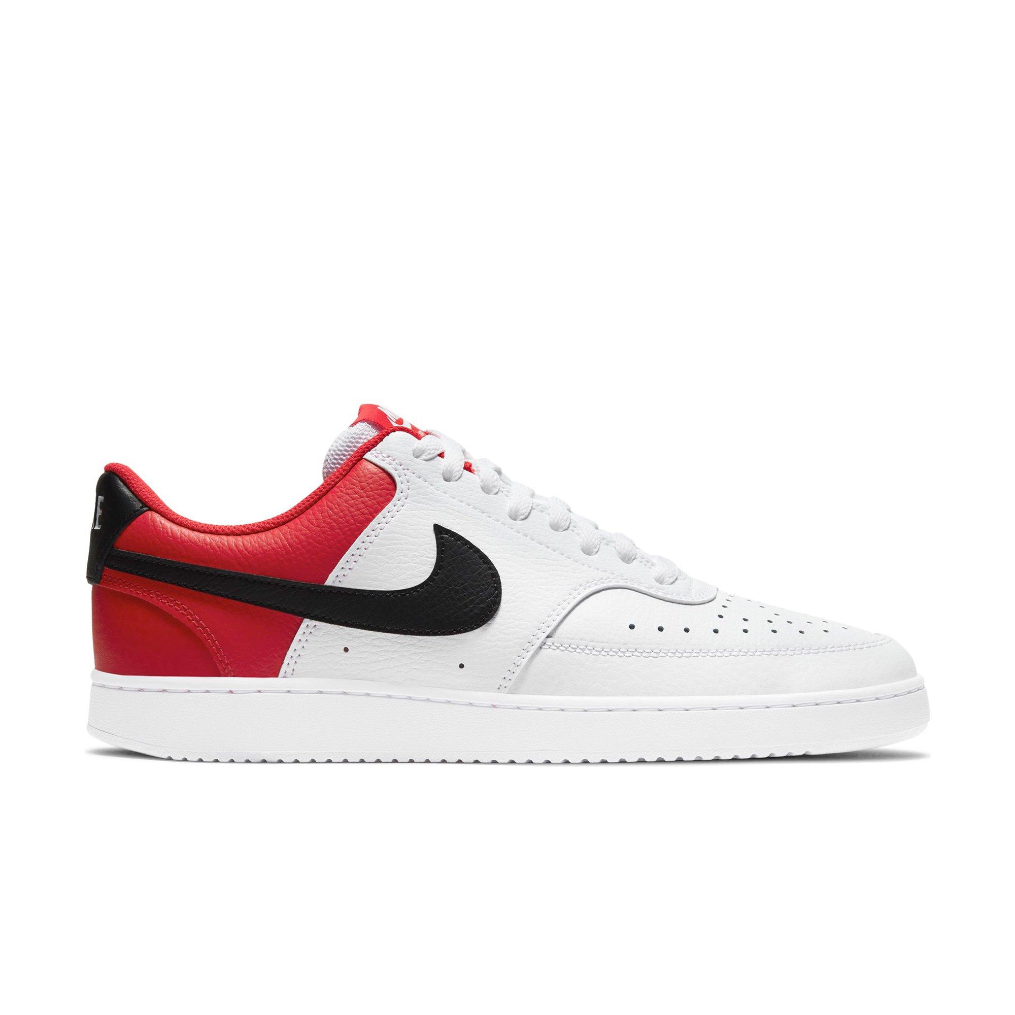 white red and black nike shoes