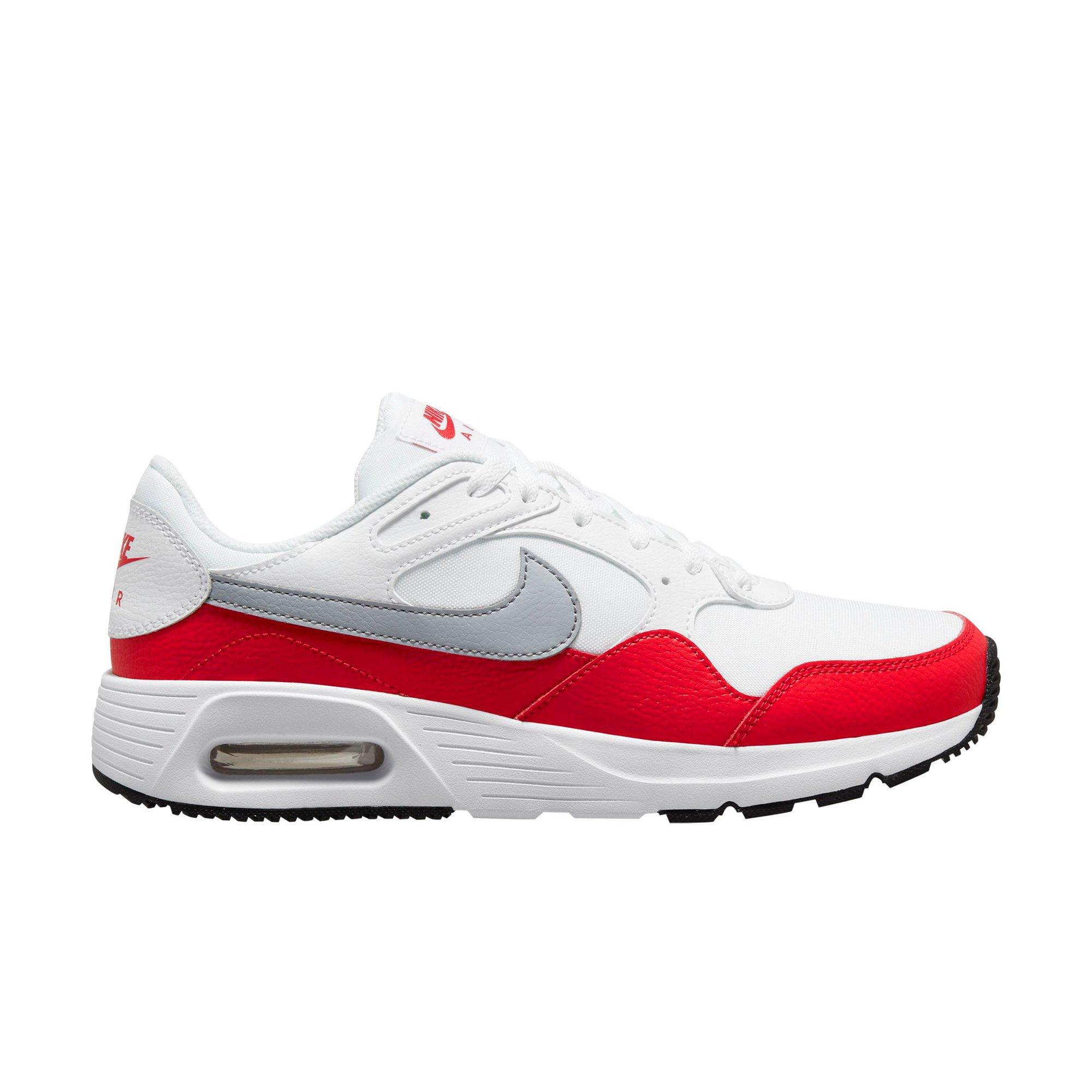 White nike shoes shop with red check