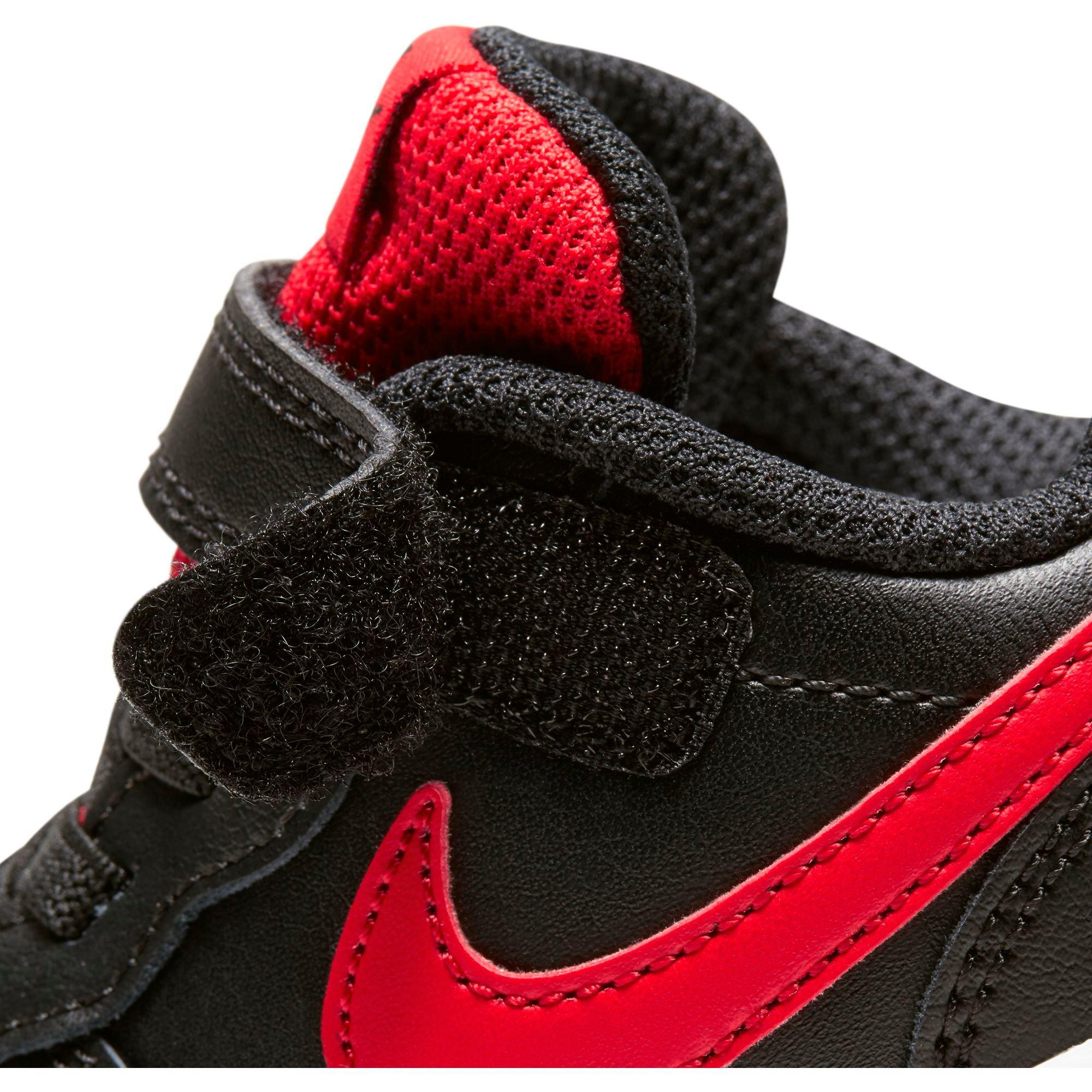 Nike Court Borough Low 2 Black University Red White Toddler Boys Shoe Hibbett City Gear