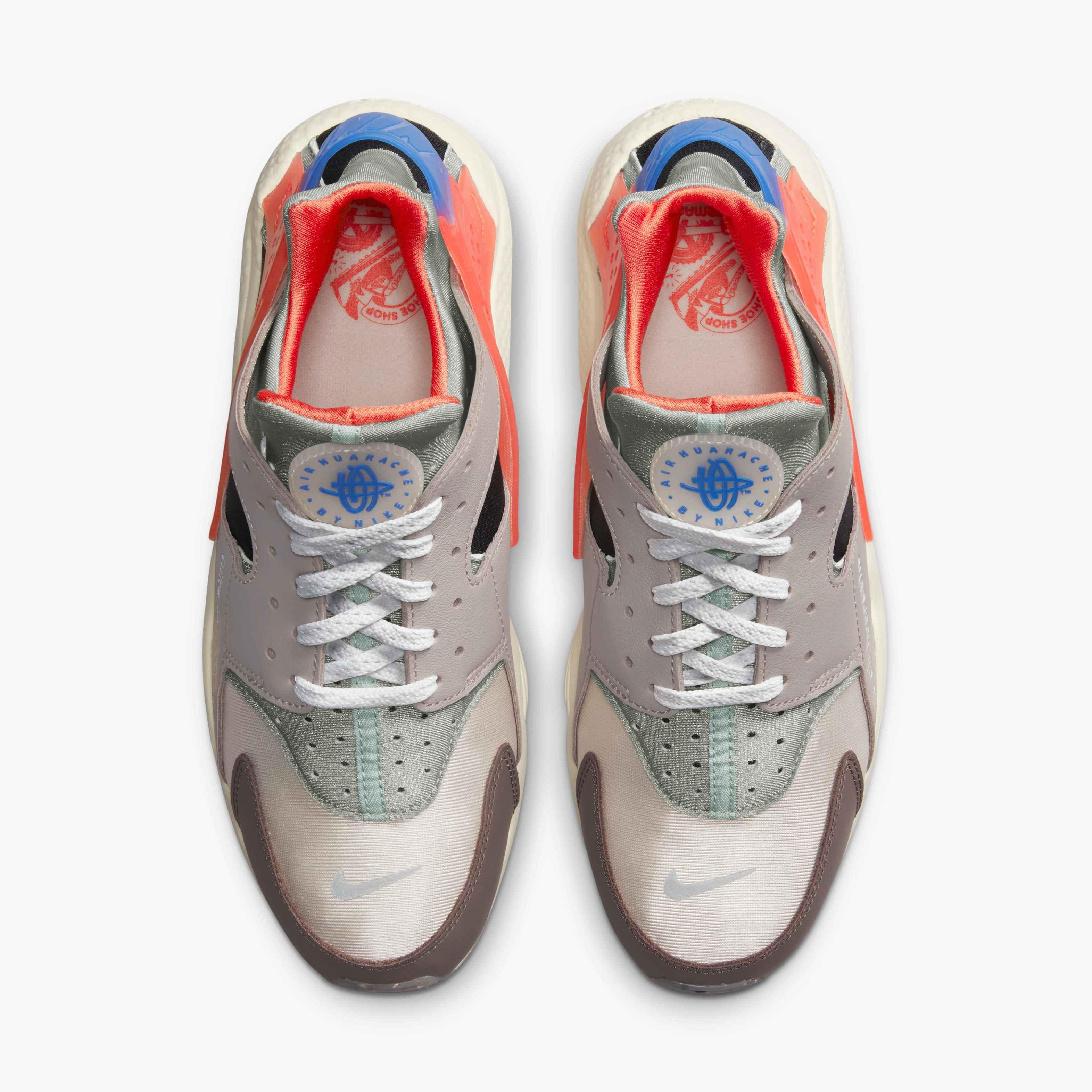 Nike Air Huarache Premium "City Bike" Men's Shoe - GREY/BLUE Thumbnail View 4