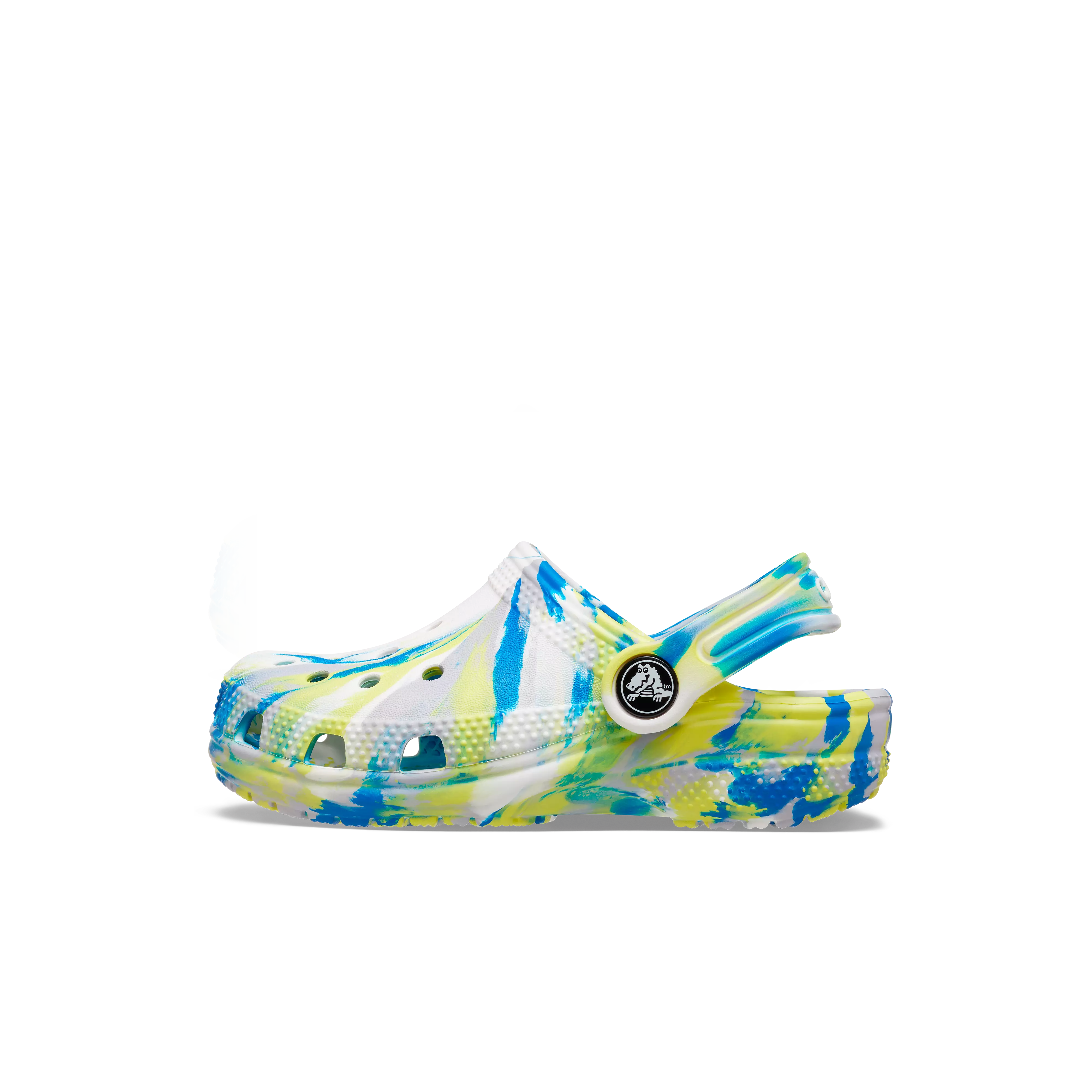 Crocs Classic Marbled "White/Blue/Yellow" Toddler Boys' Clog - MULTI-COLOR