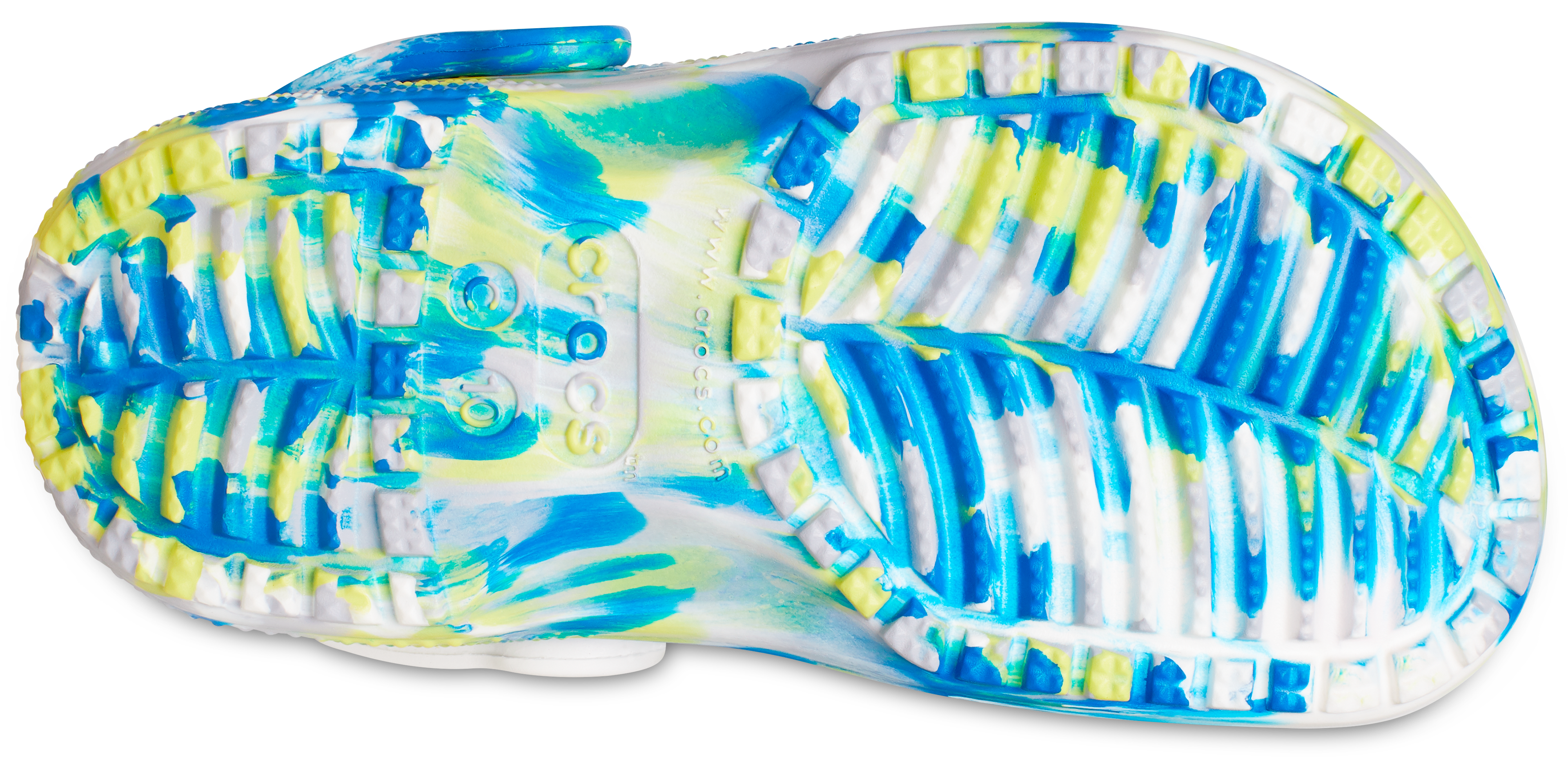 Crocs Classic Marbled "White/Blue/Yellow" Toddler Boys' Clog - MULTI-COLOR Thumbnail View 5