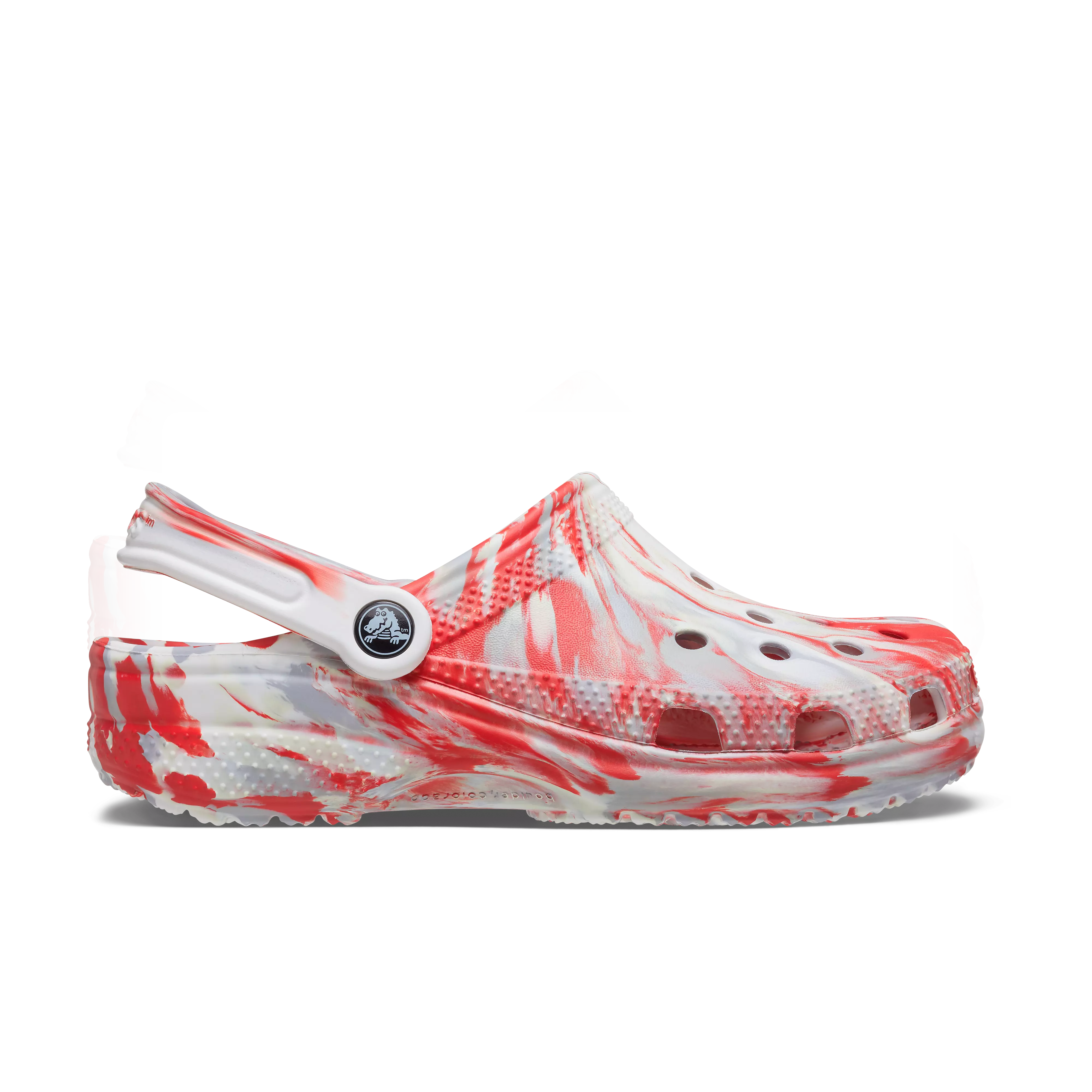 Crocs Classic Marbled "Red/White" Men's Clog - RED/WHITE