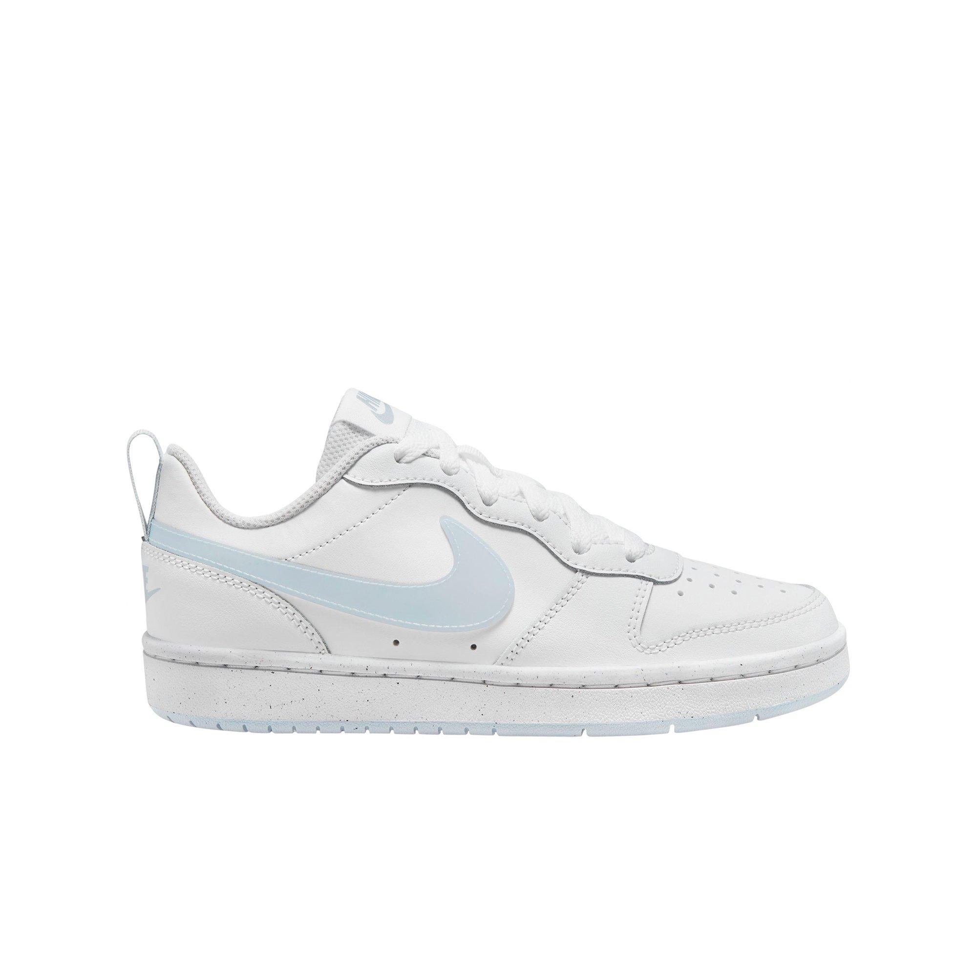 premier leven grijs Nike Court Borough Low 2 "White/Aura" Grade School Girls' Shoe