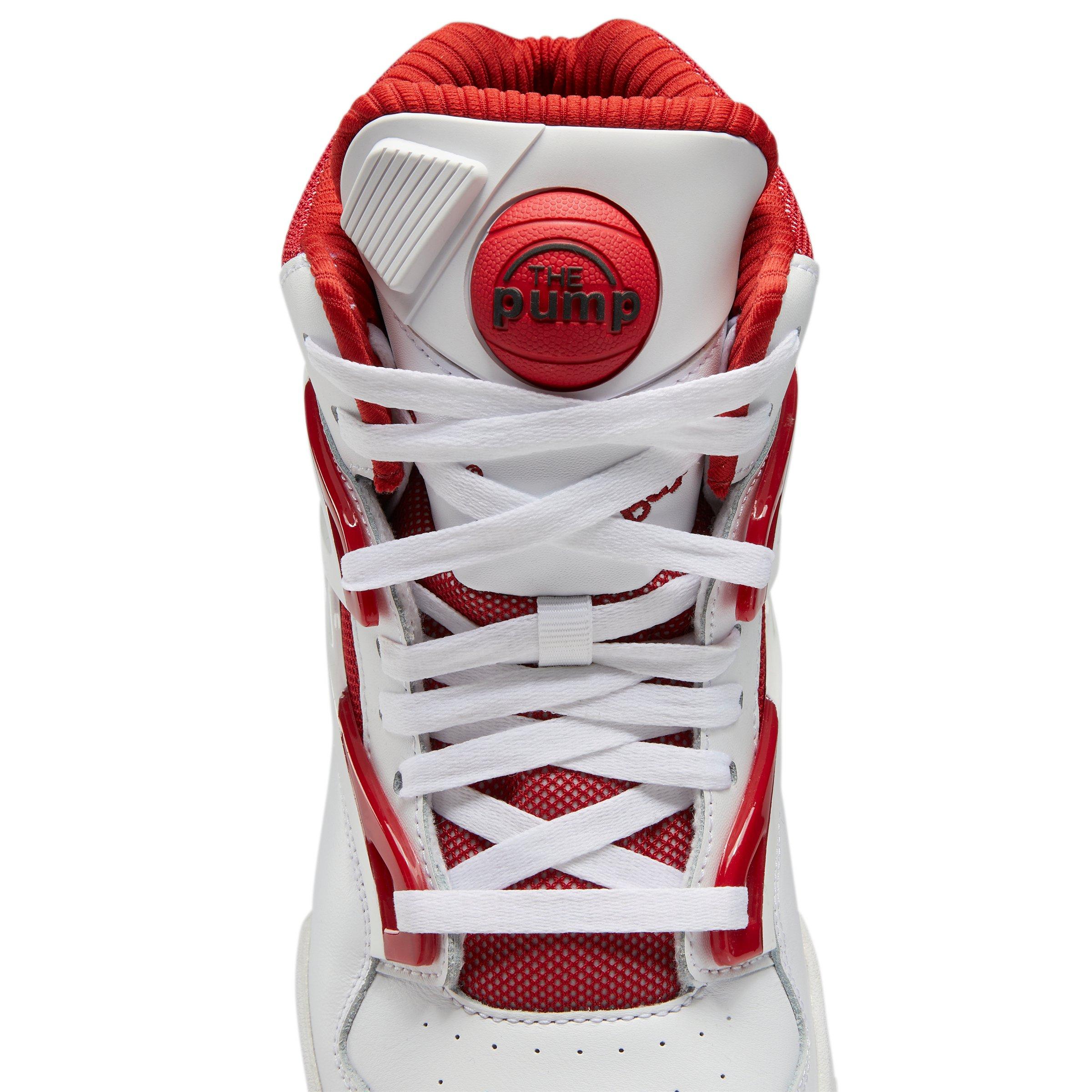 Reebok Pump Omni Zone II White/Red/Black Men's Basketball Shoe - Hibbett
