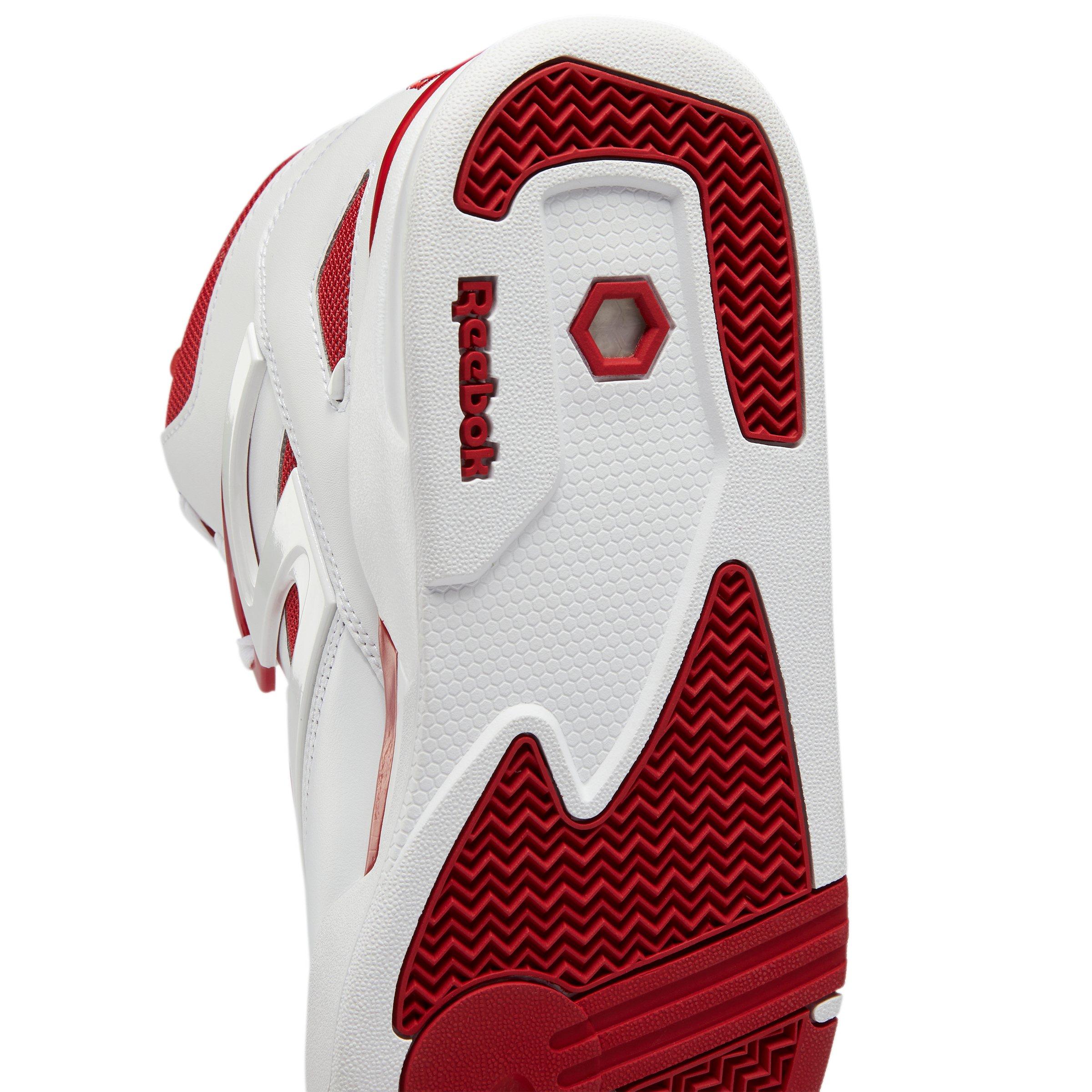 White and clearance red reebok pumps