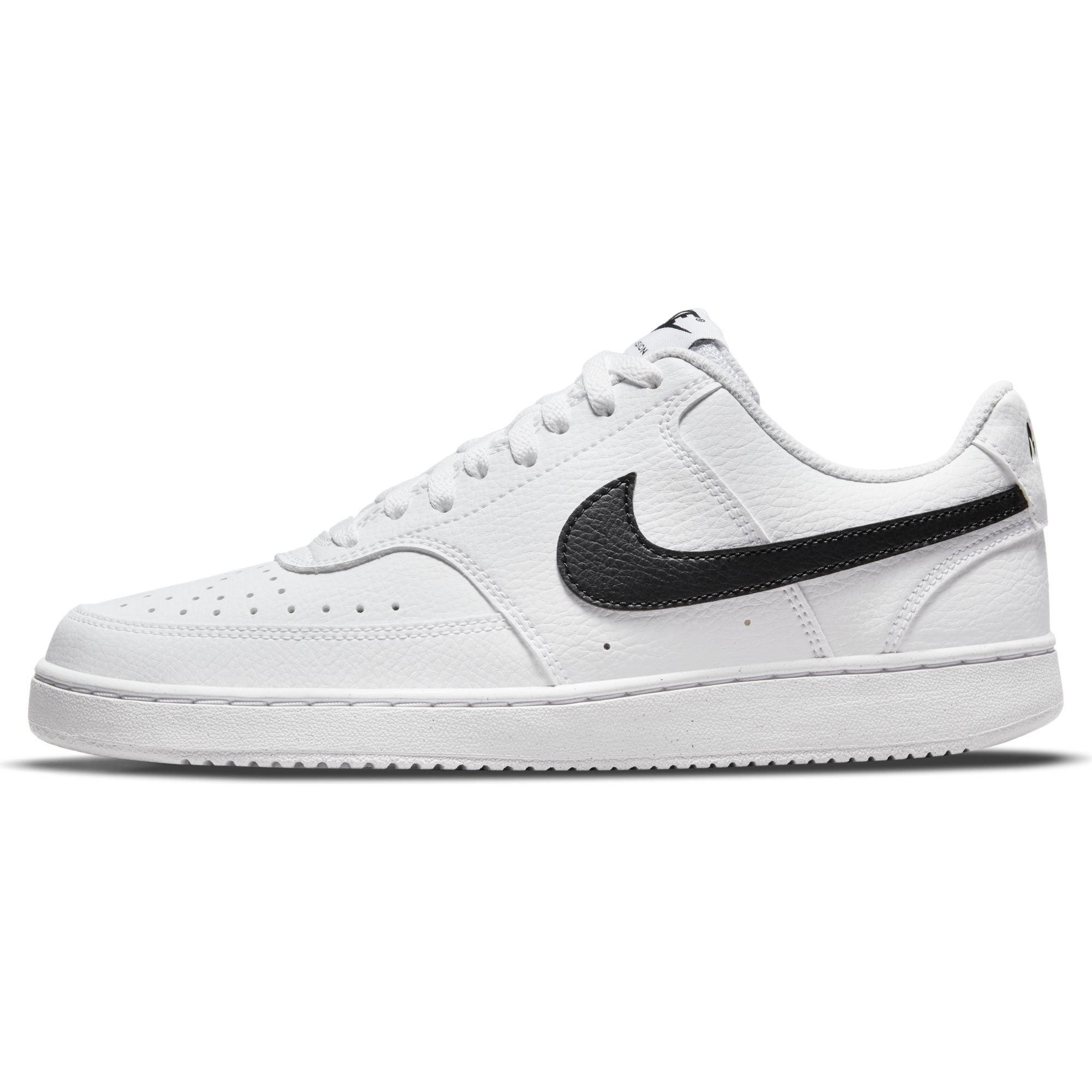 court vision low sneaker women's black and white